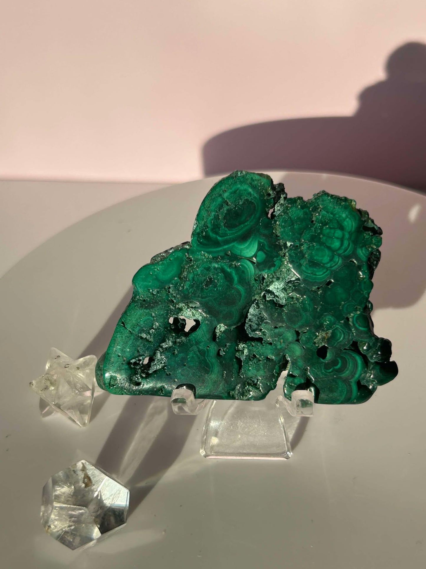 Malachite Free Form Crystal Heart Chakra April May Crystal Taurus Mother Earth Day Best Friend New School Gift New Business Gift Home