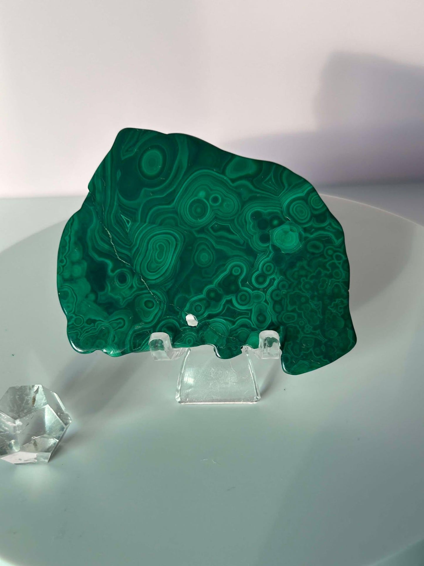 Malachite Slide Crystal Heart Chakra April May Crystal Taurus Mother Earth Day Best Friend New School Gift New Business Gift Home Decor