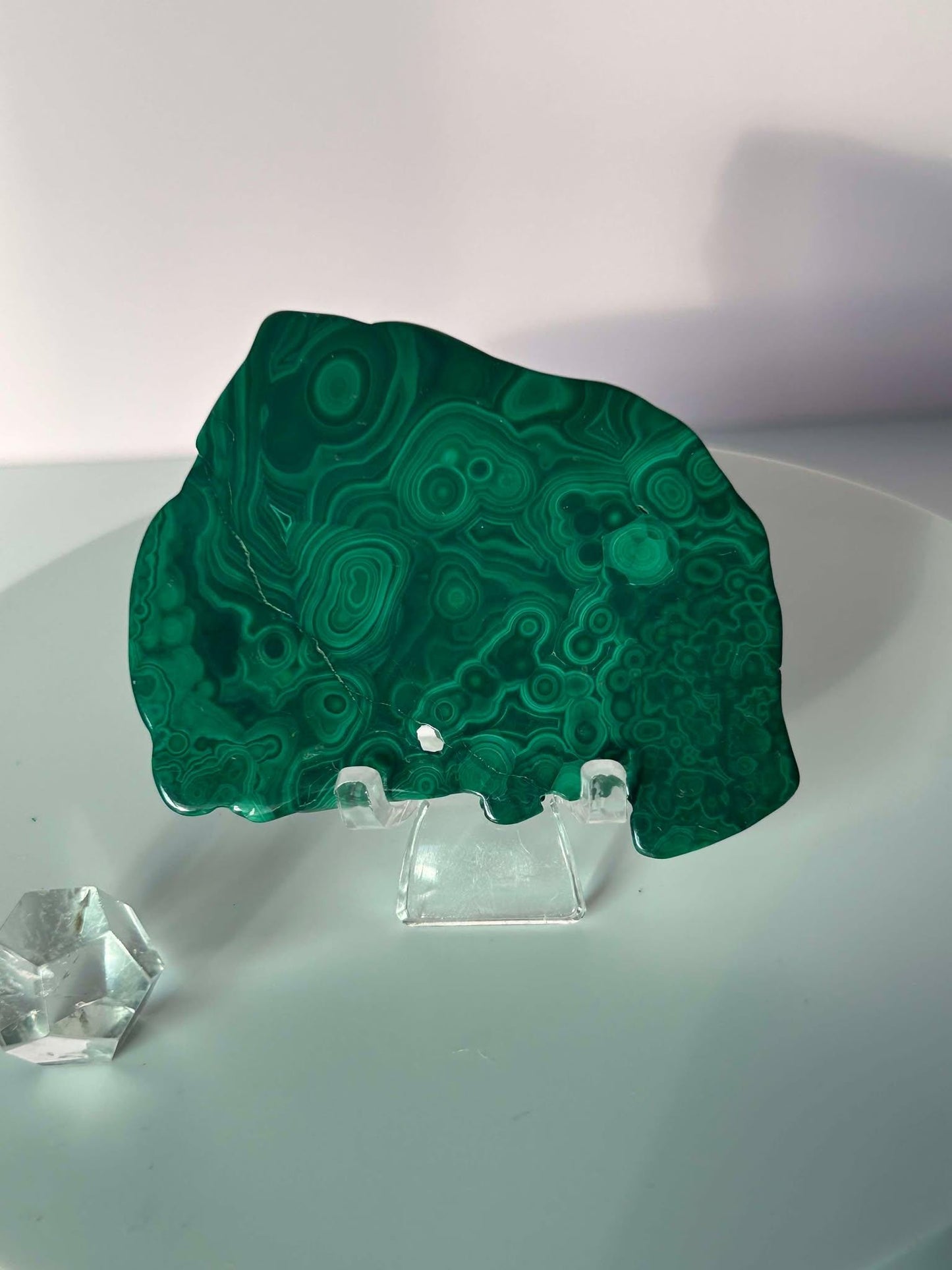 Malachite Slide Crystal Heart Chakra April May Crystal Taurus Mother Earth Day Best Friend New School Gift New Business Gift Home Decor