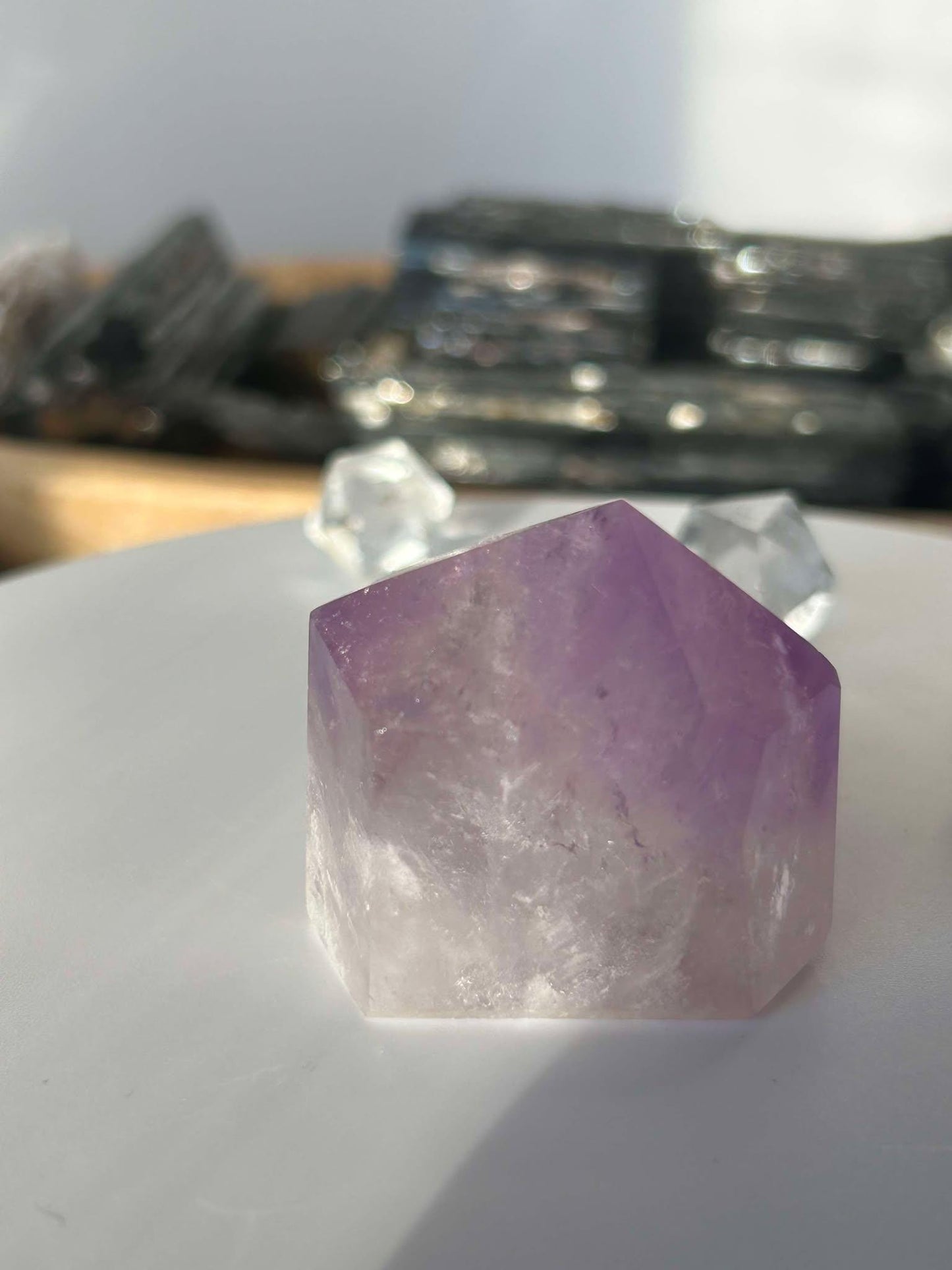 Amethyst Crystal Third Eye Crown Chakra Stone Meditation Gift Home Decor February Aquarius Crystal Feng Shui Peaceful Vibes Energy Crystal