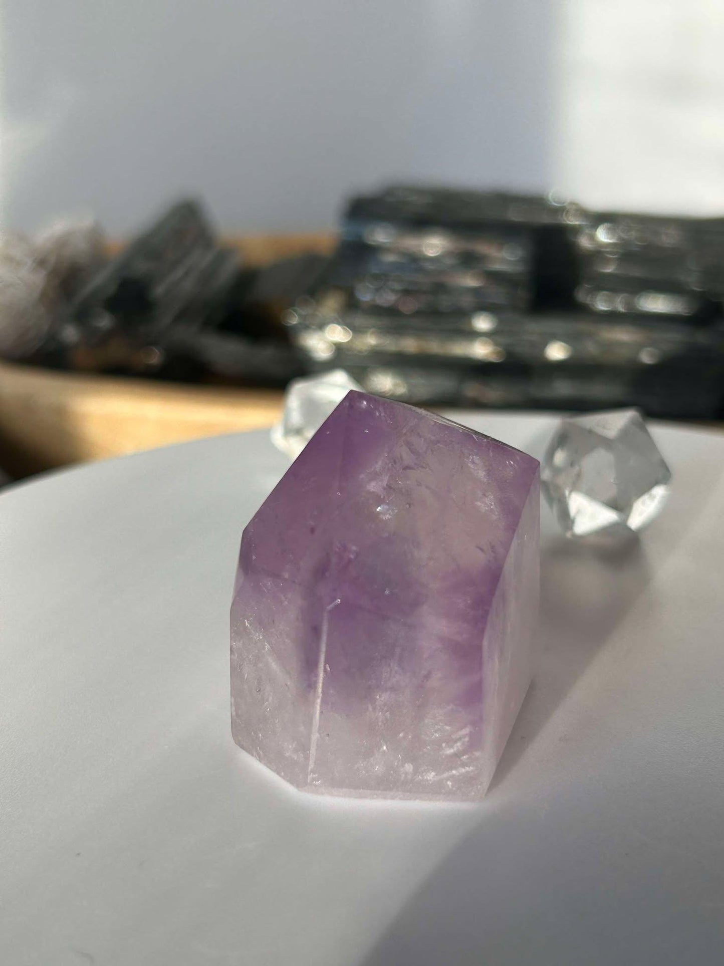 Amethyst Crystal Third Eye Crown Chakra Stone Meditation Gift Home Decor February Aquarius Crystal Feng Shui Peaceful Vibes Energy Crystal