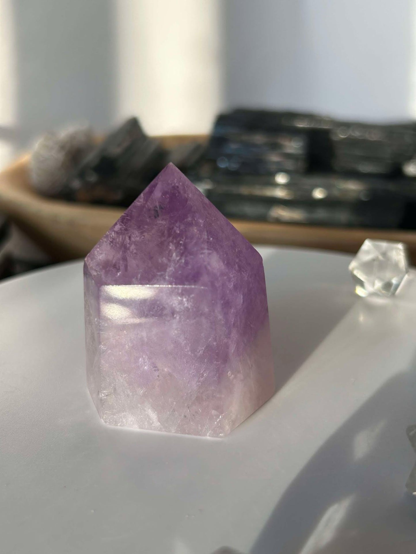 Amethyst Crystal Third Eye Crown Chakra Stone Meditation Gift Home Decor February Aquarius Crystal Feng Shui Peaceful Vibes Energy Crystal