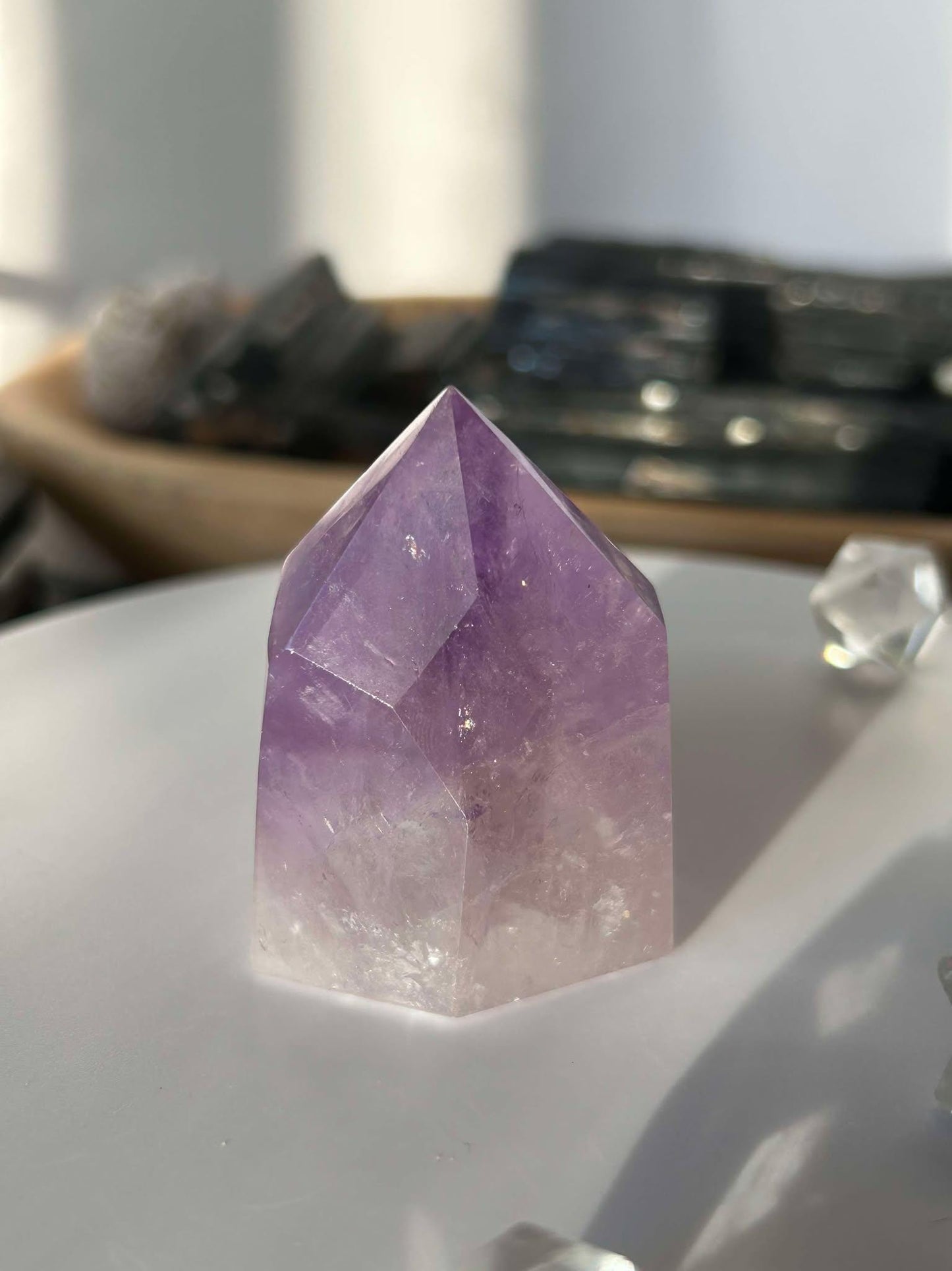 Amethyst Crystal Third Eye Crown Chakra Stone Meditation Gift Home Decor February Aquarius Crystal Feng Shui Peaceful Vibes Energy Crystal