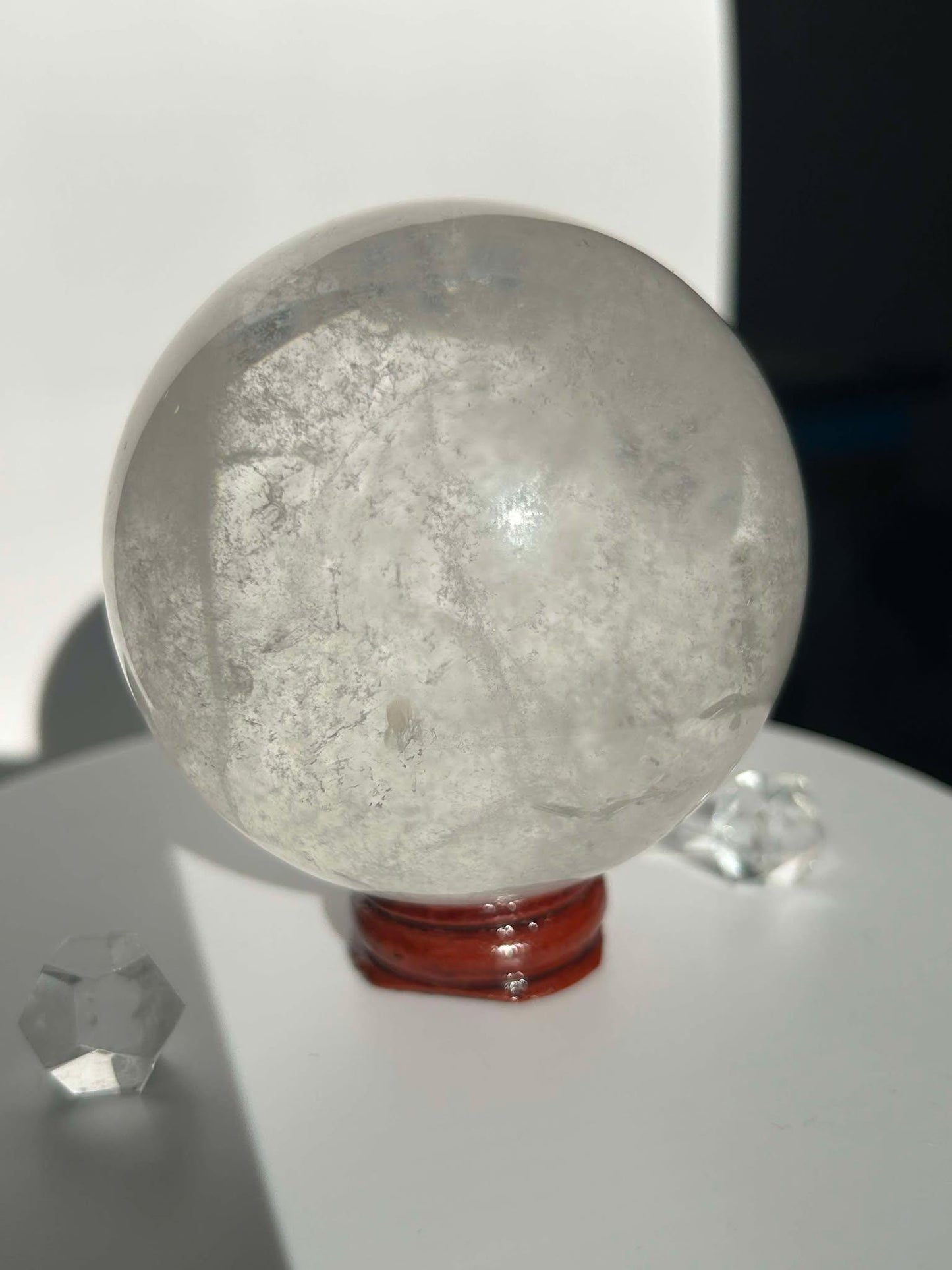 Clear Quartz Crystal Sphere Meditation Crown Chakra Home Decor Feng Shui Healers Gift Yogis Teachers Students Love Nature Crystal Gift 1LB