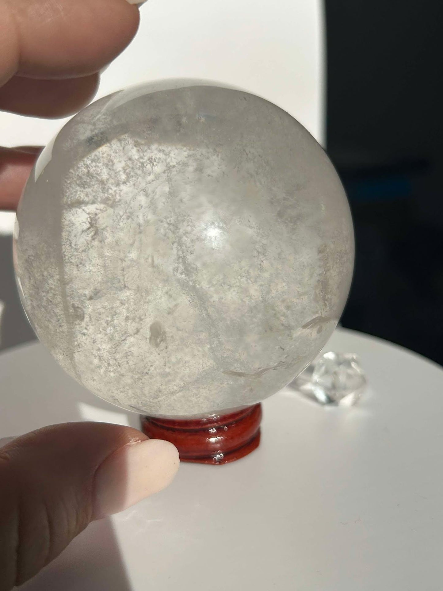 Clear Quartz Crystal Sphere Meditation Crown Chakra Home Decor Feng Shui Healers Gift Yogis Teachers Students Love Nature Crystal Gift 1LB