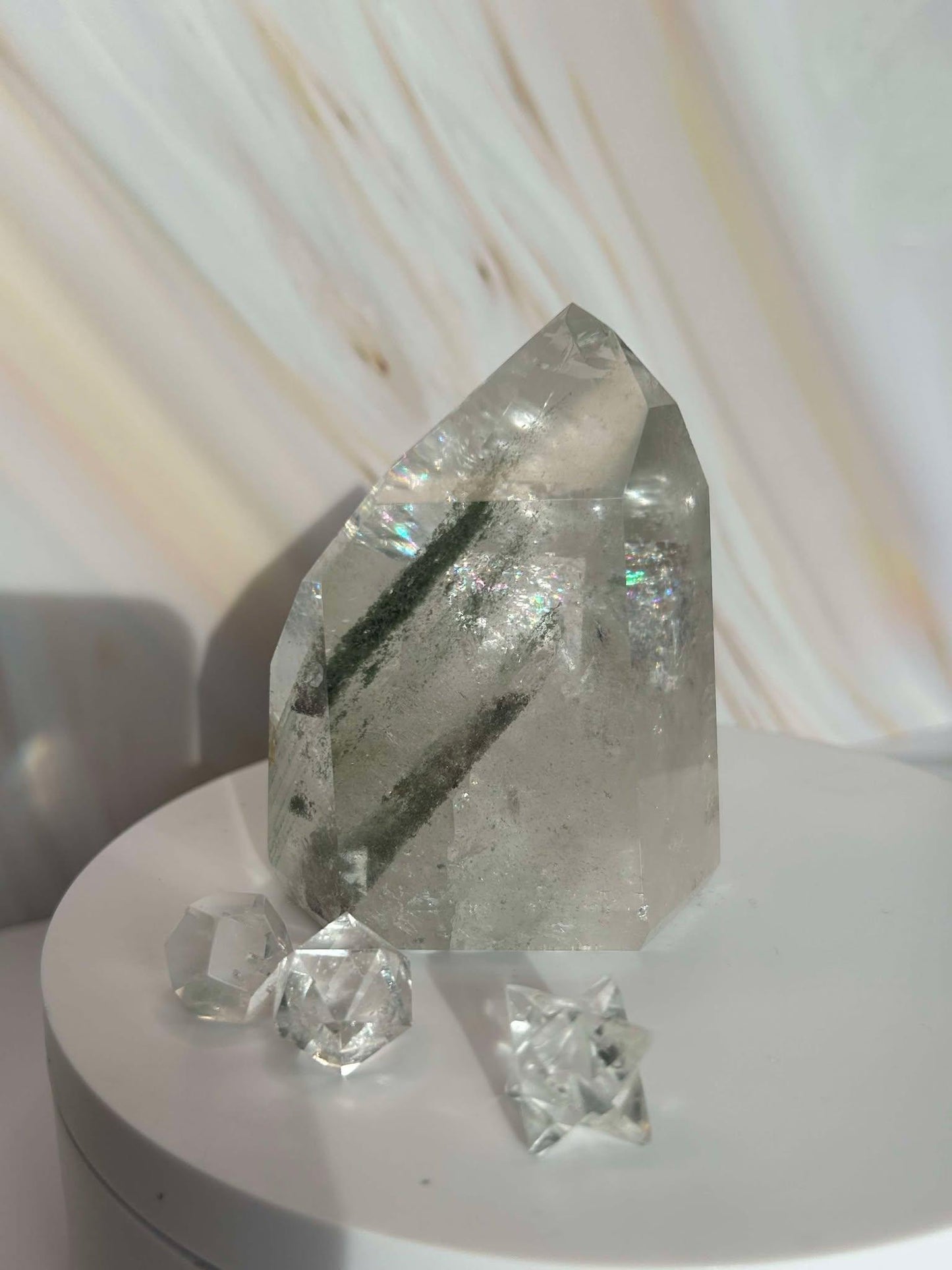 Garden Quartz Lodilite Point Crystal Meditation Crown Root Chakra Altar Decor Stone Nature Inspired Gift Nature Lover Gift Scorpio Gift