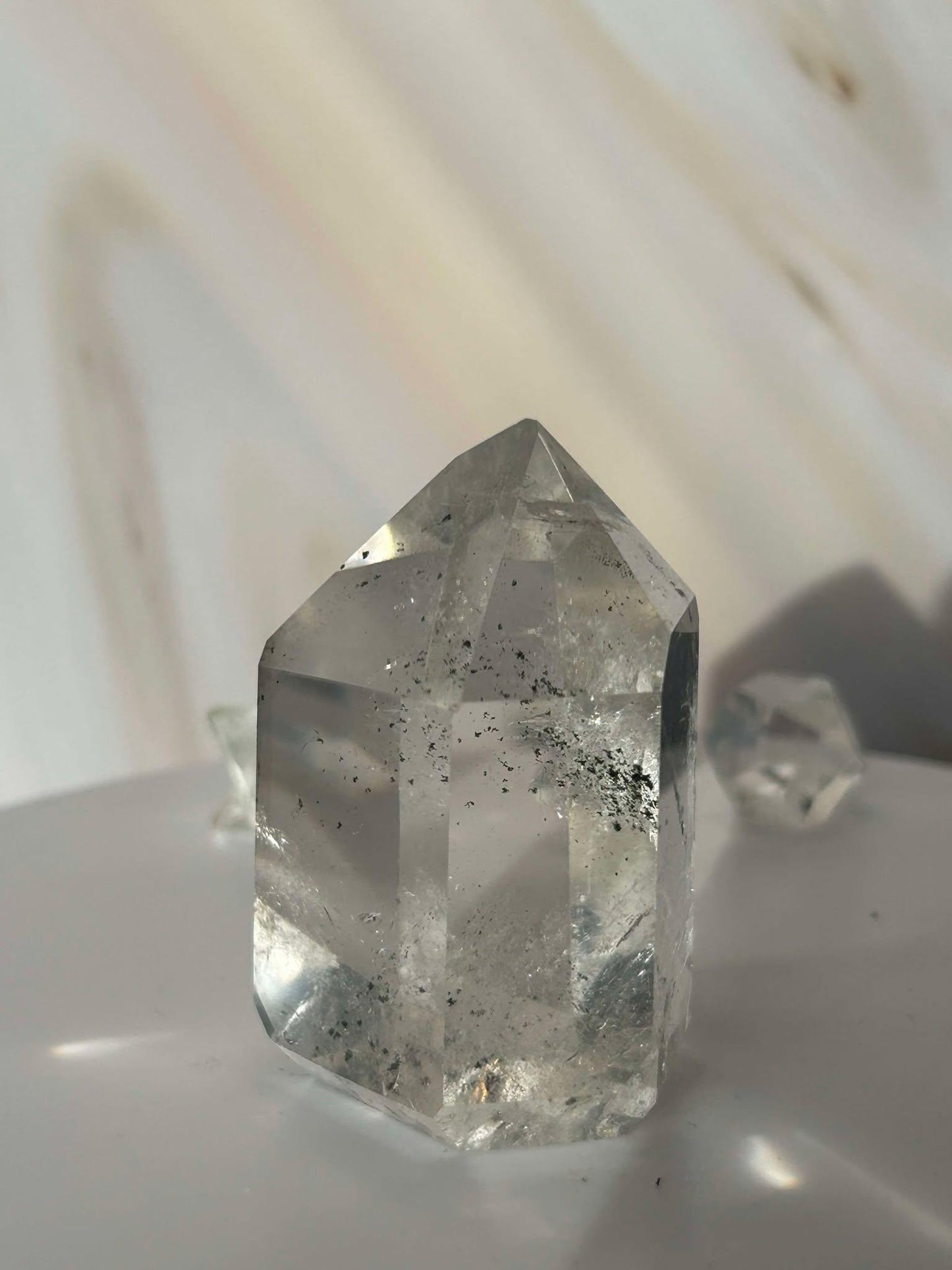 Garden Quartz Lodilite Point Crystal Meditation Crown Root Chakra Altar Decor Stone Nature Inspired Gift Nature Lover Gift Scorpio Gift