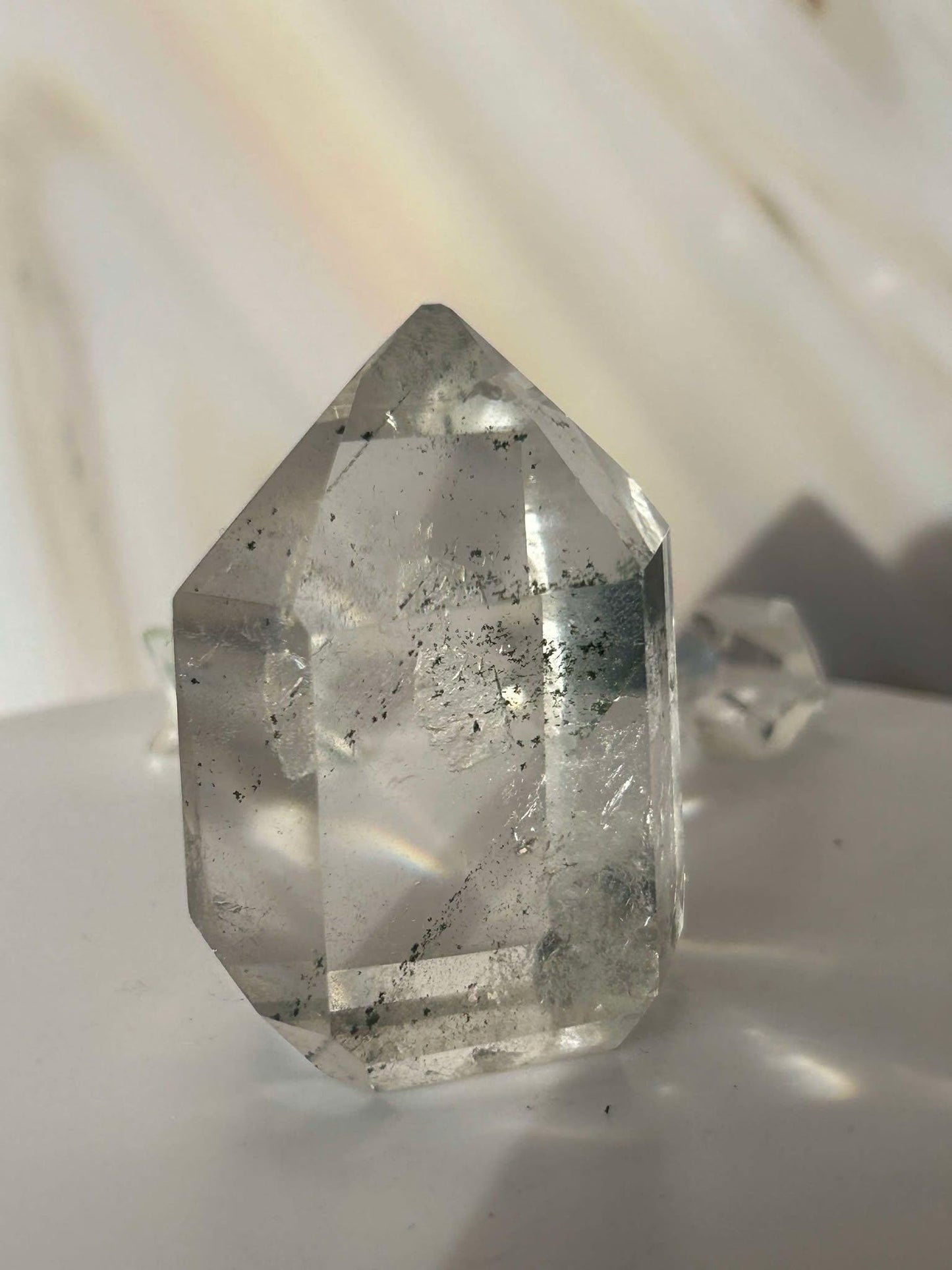 Garden Quartz Lodilite Point Crystal Meditation Crown Root Chakra Altar Decor Stone Nature Inspired Gift Nature Lover Gift Scorpio Gift