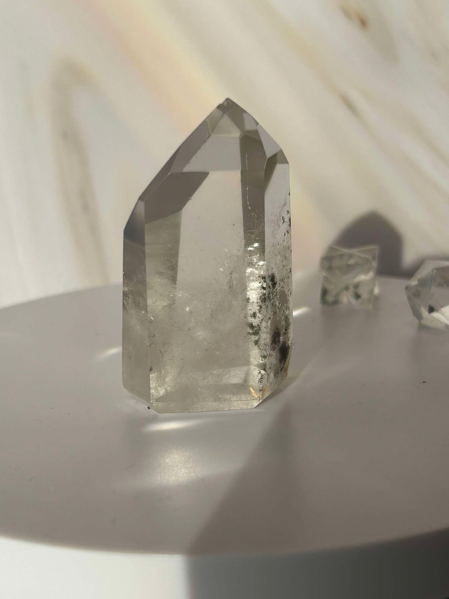 Garden Quartz Lodilite Point Crystal Meditation Crown Root Chakra Altar Decor Stone Nature Inspired Gift Nature Lover Gift Scorpio Gift