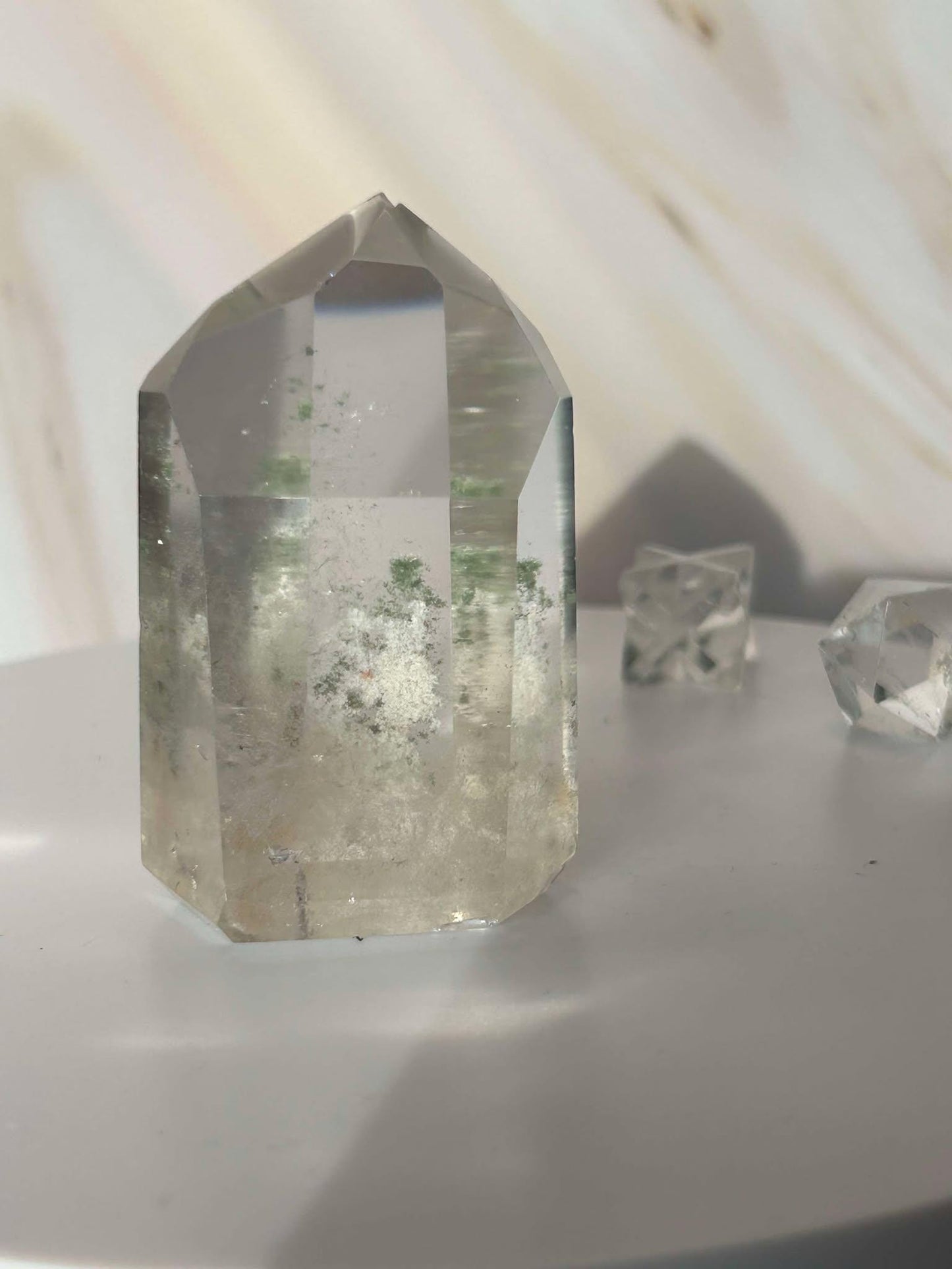 Garden Quartz Lodilite Point Crystal Meditation Crown Root Chakra Altar Decor Stone Nature Inspired Gift Nature Lover Gift Scorpio Gift