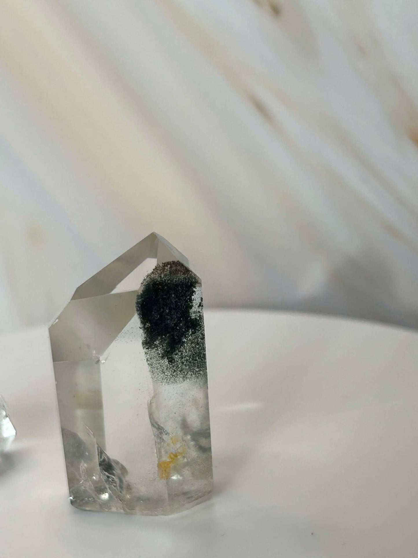 Garden Quartz Lodilite Point Crystal Meditation Crown Root Chakra Altar Decor Stone Nature Inspired Gift Nature Lover Gift Scorpio Gift