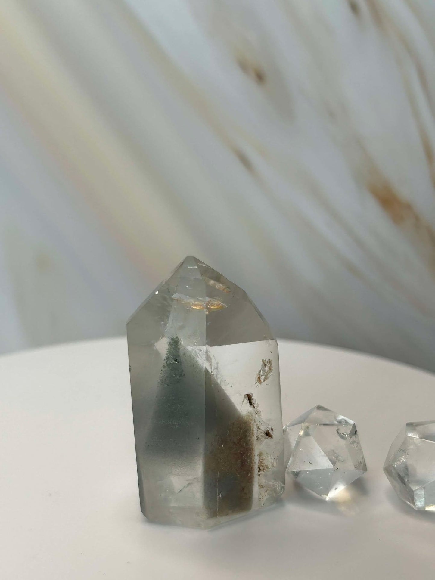 Garden Quartz Lodilite Point Crystal Meditation Crown Root Chakra Altar Decor Stone Nature Inspired Gift Nature Lover Gift Scorpio Gift