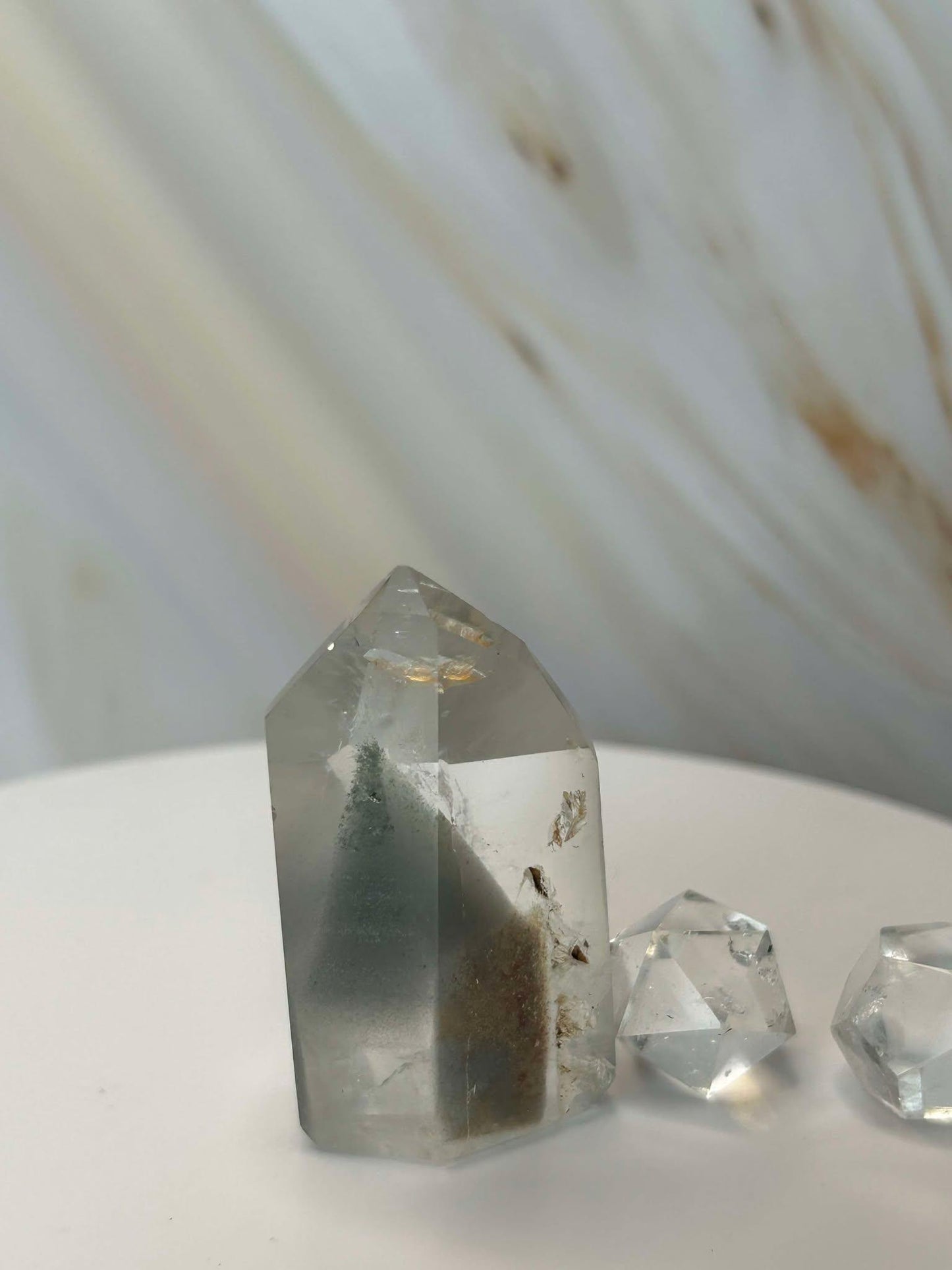 Garden Quartz Lodilite Point Crystal Meditation Crown Root Chakra Altar Decor Stone Nature Inspired Gift Nature Lover Gift Scorpio Gift