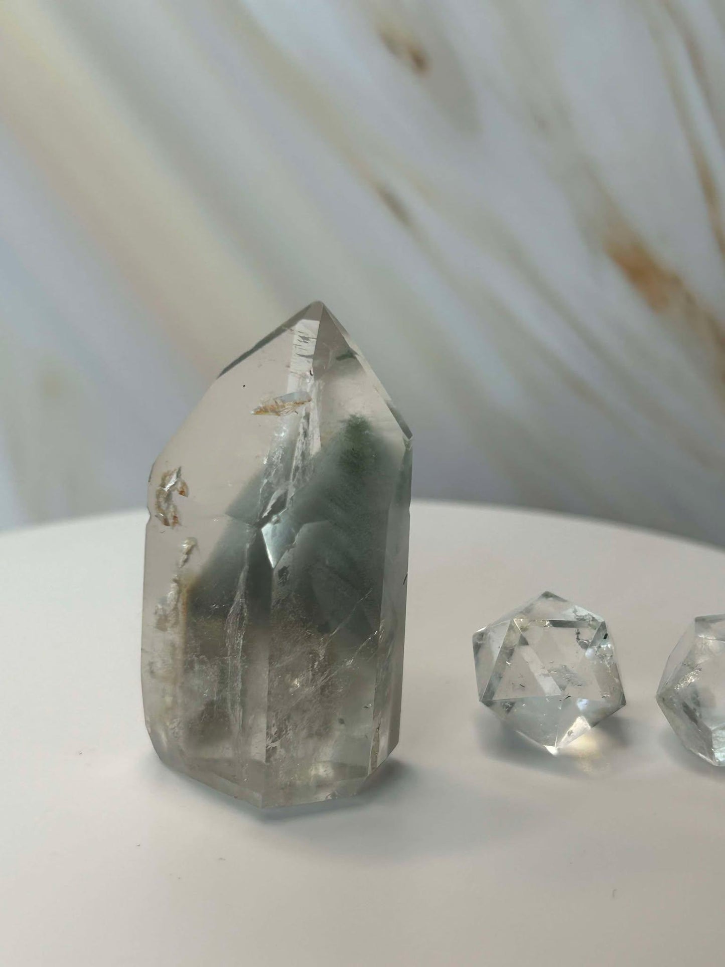 Garden Quartz Lodilite Point Crystal Meditation Crown Root Chakra Altar Decor Stone Nature Inspired Gift Nature Lover Gift Scorpio Gift
