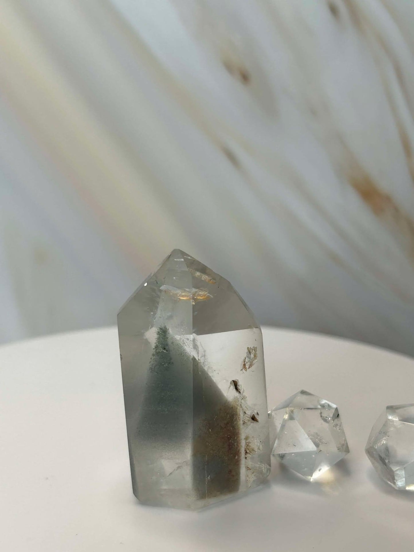 Garden Quartz Lodilite Point Crystal Meditation Crown Root Chakra Altar Decor Stone Nature Inspired Gift Nature Lover Gift Scorpio Gift