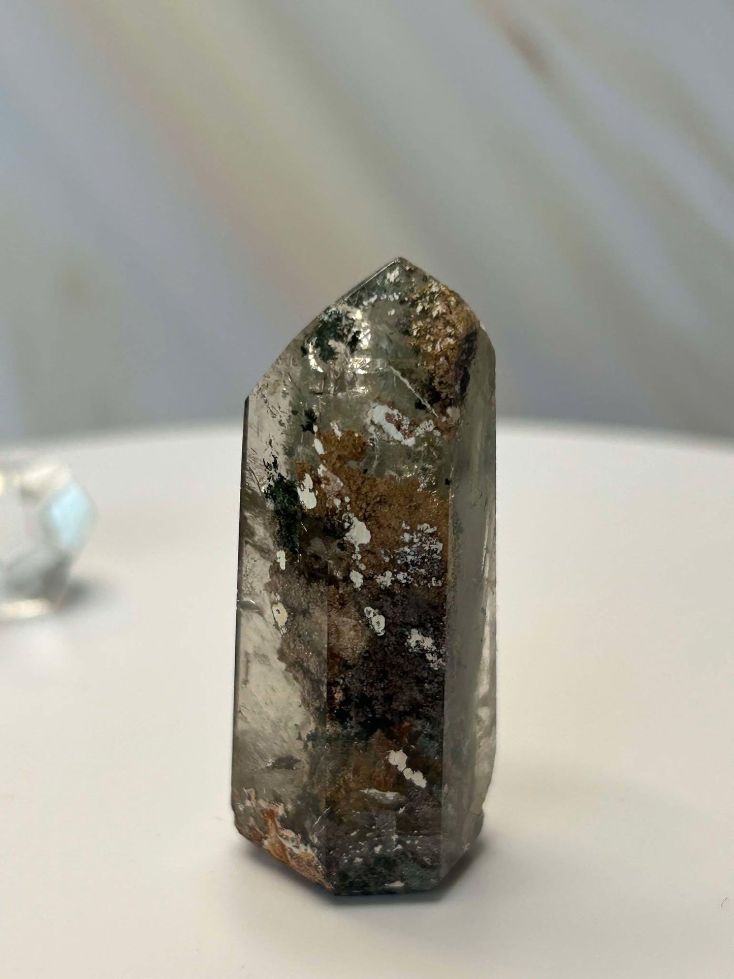 Garden Quartz Lodilite Point Crystal Meditation Crown Root Chakra Altar Decor Stone Nature Inspired Gift Nature Lover Gift Scorpio Gift