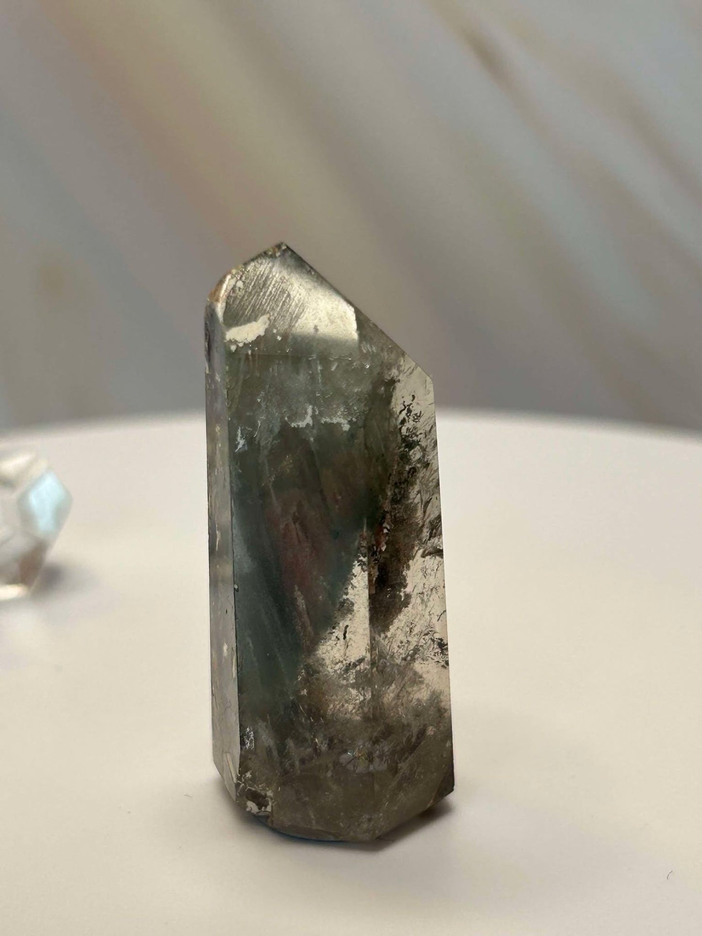Garden Quartz Lodilite Point Crystal Meditation Crown Root Chakra Altar Decor Stone Nature Inspired Gift Nature Lover Gift Scorpio Gift