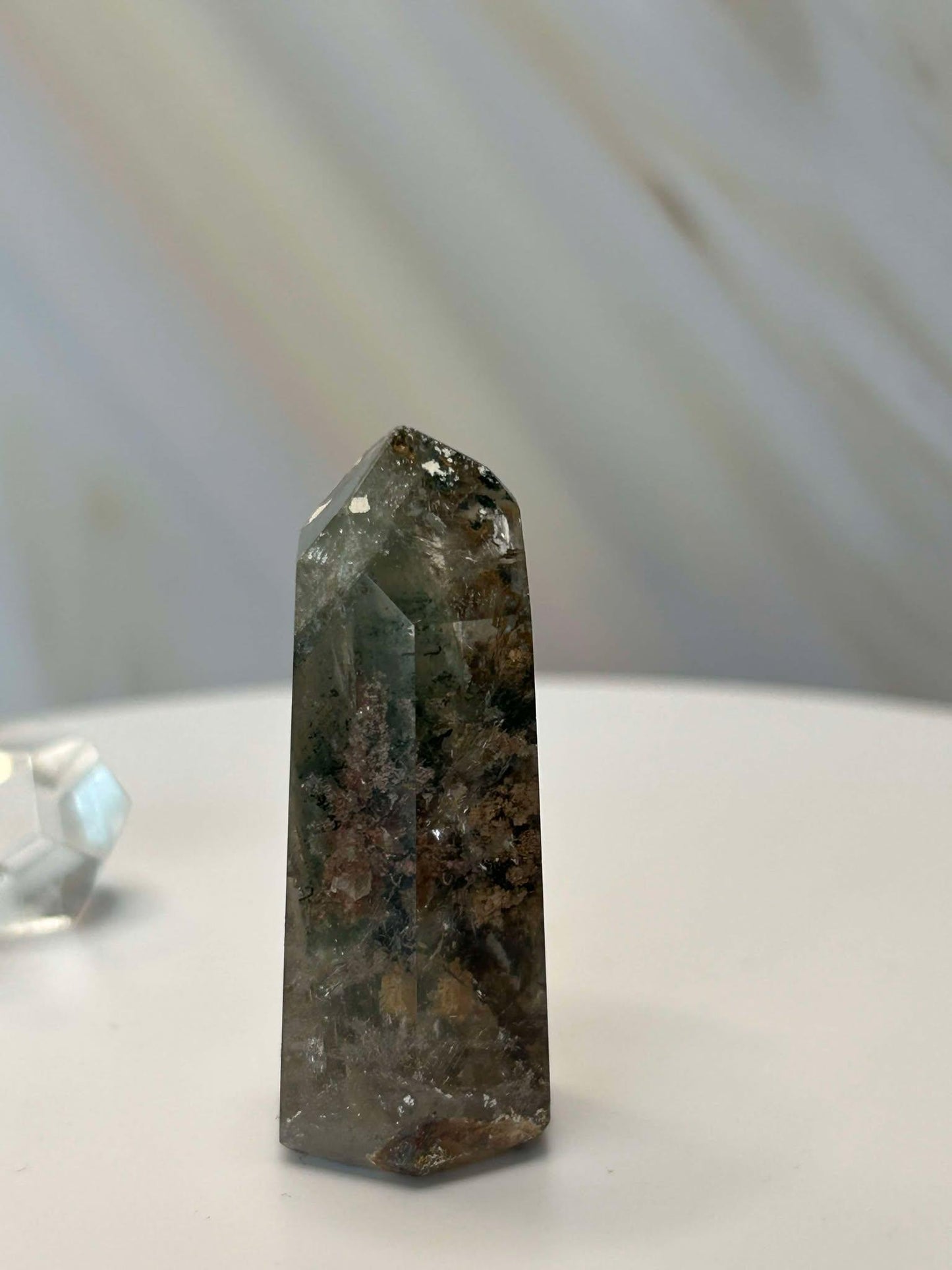 Garden Quartz Lodilite Point Crystal Meditation Crown Root Chakra Altar Decor Stone Nature Inspired Gift Nature Lover Gift Scorpio Gift