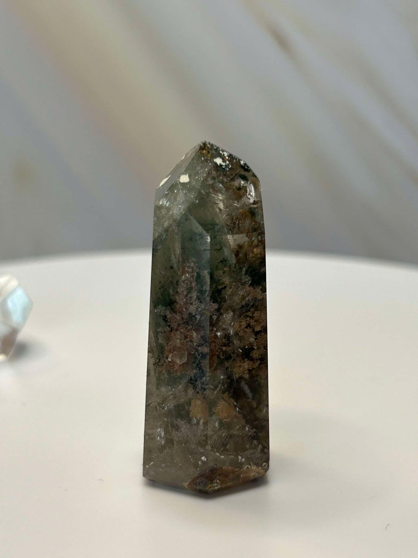 Garden Quartz Lodilite Point Crystal Meditation Crown Root Chakra Altar Decor Stone Nature Inspired Gift Nature Lover Gift Scorpio Gift