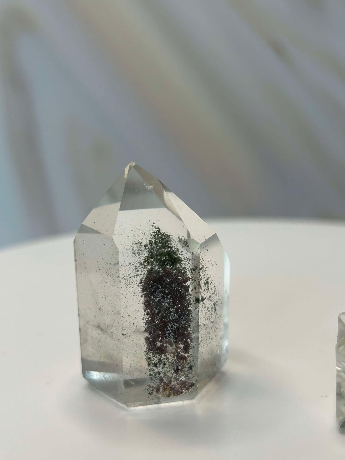 Garden Quartz Lodilite Point Crystal Meditation Crown Root Chakra Altar Decor Stone Nature Inspired Gift Nature Lover Gift Scorpio Gift