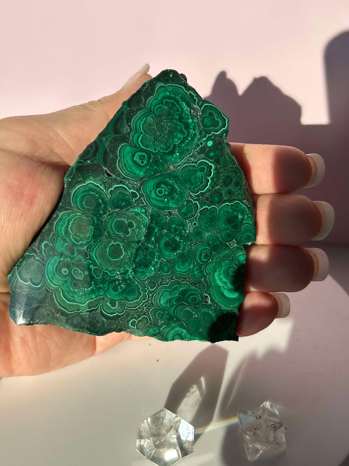 Malachite Slab Crystal Heart Chakra April May Crystal Taurus Mother Earth Day Best Friend New School Gift New Business Gift Home Decor