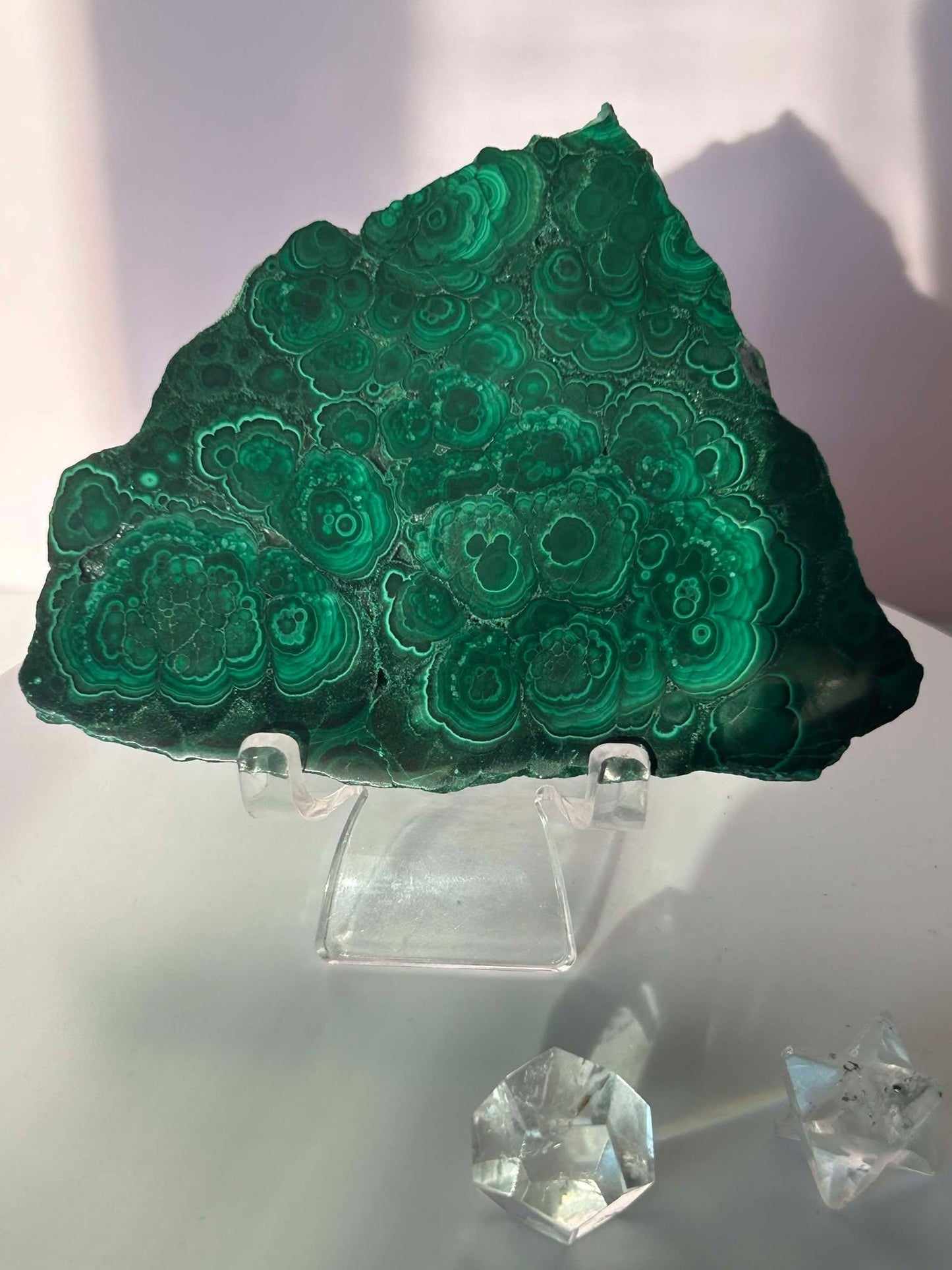 Malachite Slab Crystal Heart Chakra April May Crystal Taurus Mother Earth Day Best Friend New School Gift New Business Gift Home Decor