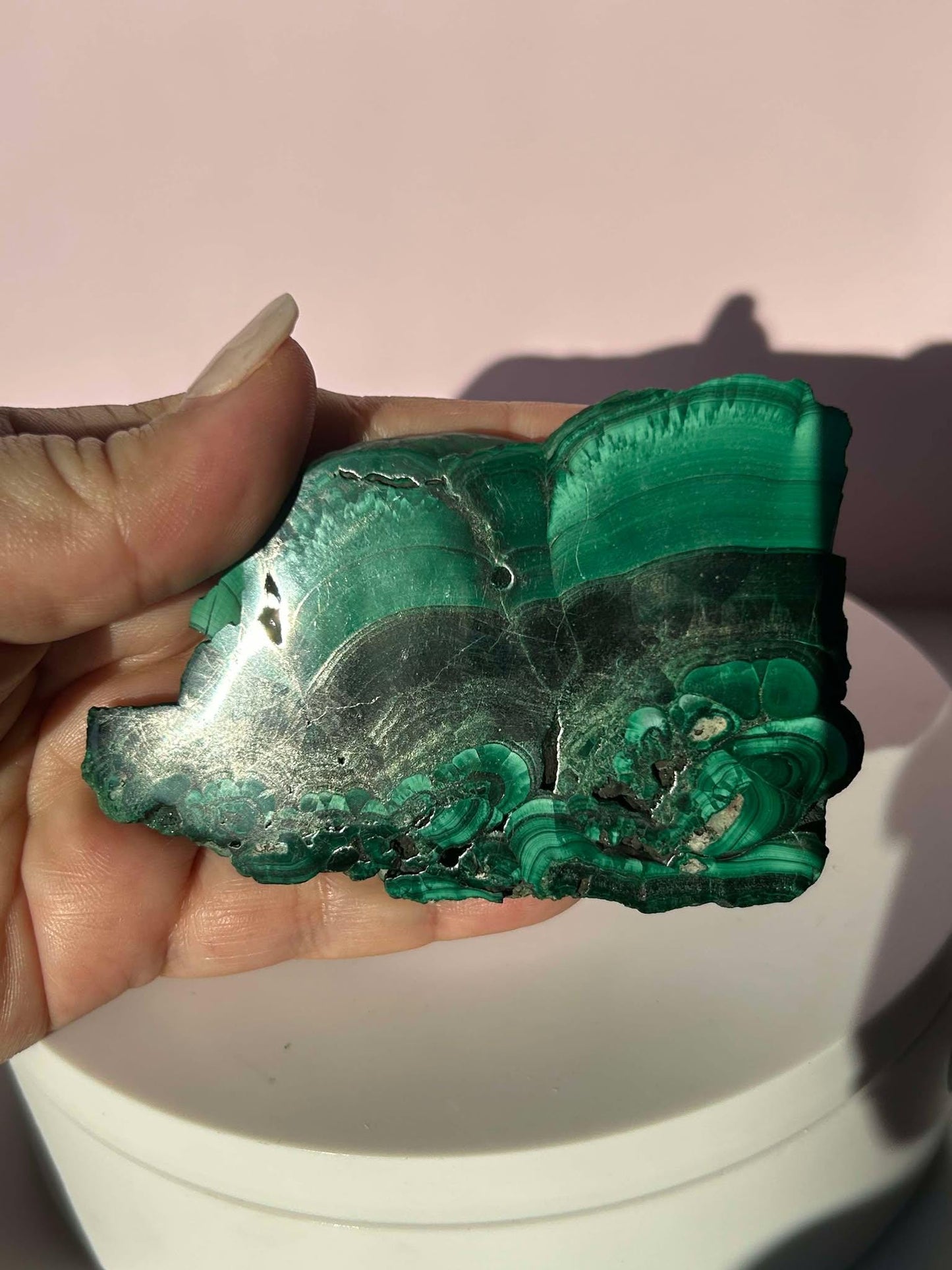 Malachite Slab Crystal Heart Chakra April May Crystal Taurus Mother Earth Day Best Friend New School Gift New Business Gift Home Decor