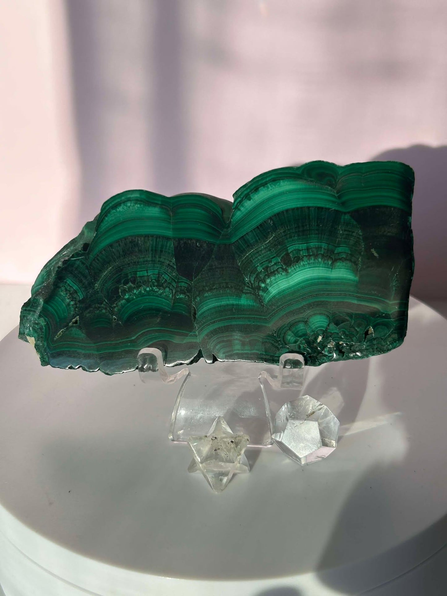 Malachite Slab Crystal Heart Chakra April May Crystal Taurus Mother Earth Day Best Friend New School Gift New Business Gift Home Decor