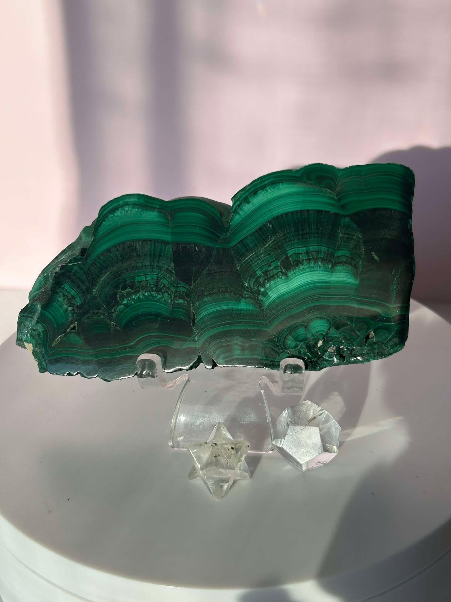 Malachite Slab Crystal Heart Chakra April May Crystal Taurus Mother Earth Day Best Friend New School Gift New Business Gift Home Decor