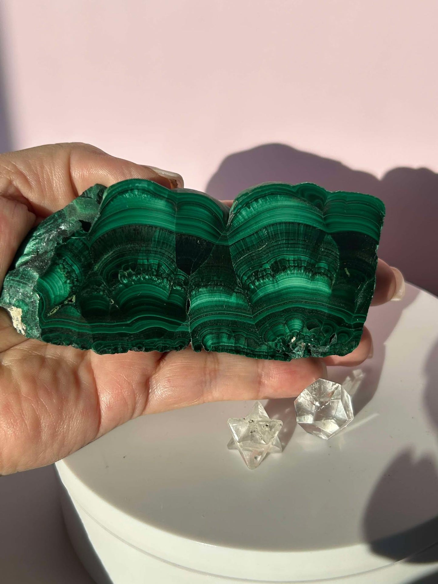 Malachite Slab Crystal Heart Chakra April May Crystal Taurus Mother Earth Day Best Friend New School Gift New Business Gift Home Decor