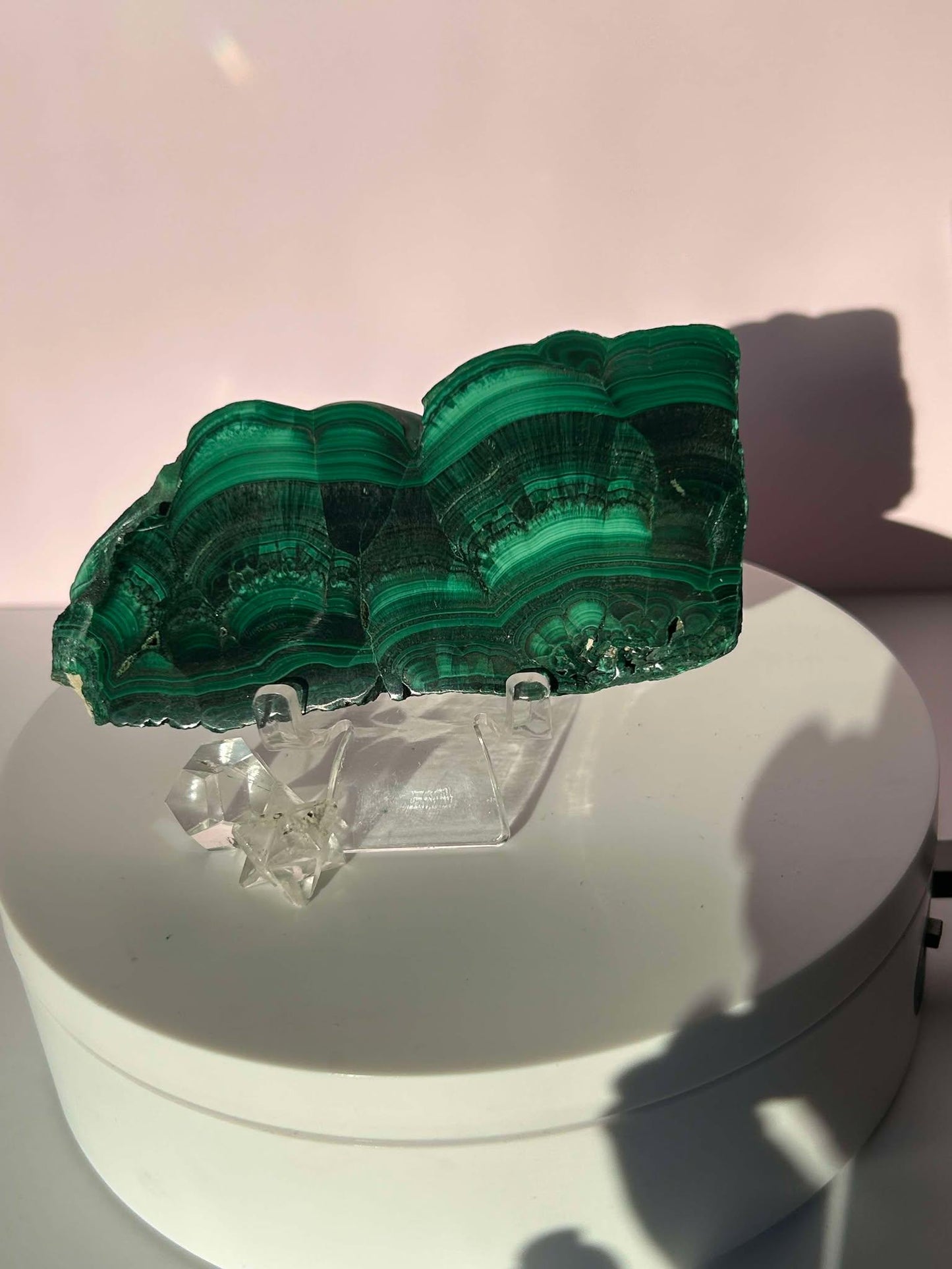 Malachite Slab Crystal Heart Chakra April May Crystal Taurus Mother Earth Day Best Friend New School Gift New Business Gift Home Decor