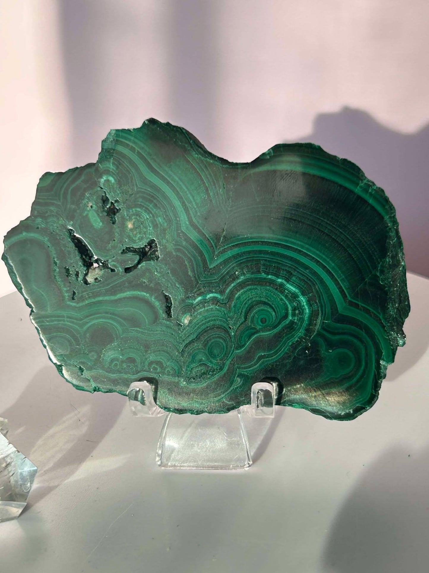 Malachite Slab Crystal Heart Chakra April May Crystal Taurus Mother Earth Day Best Friend New School Gift New Business Gift Home Decor