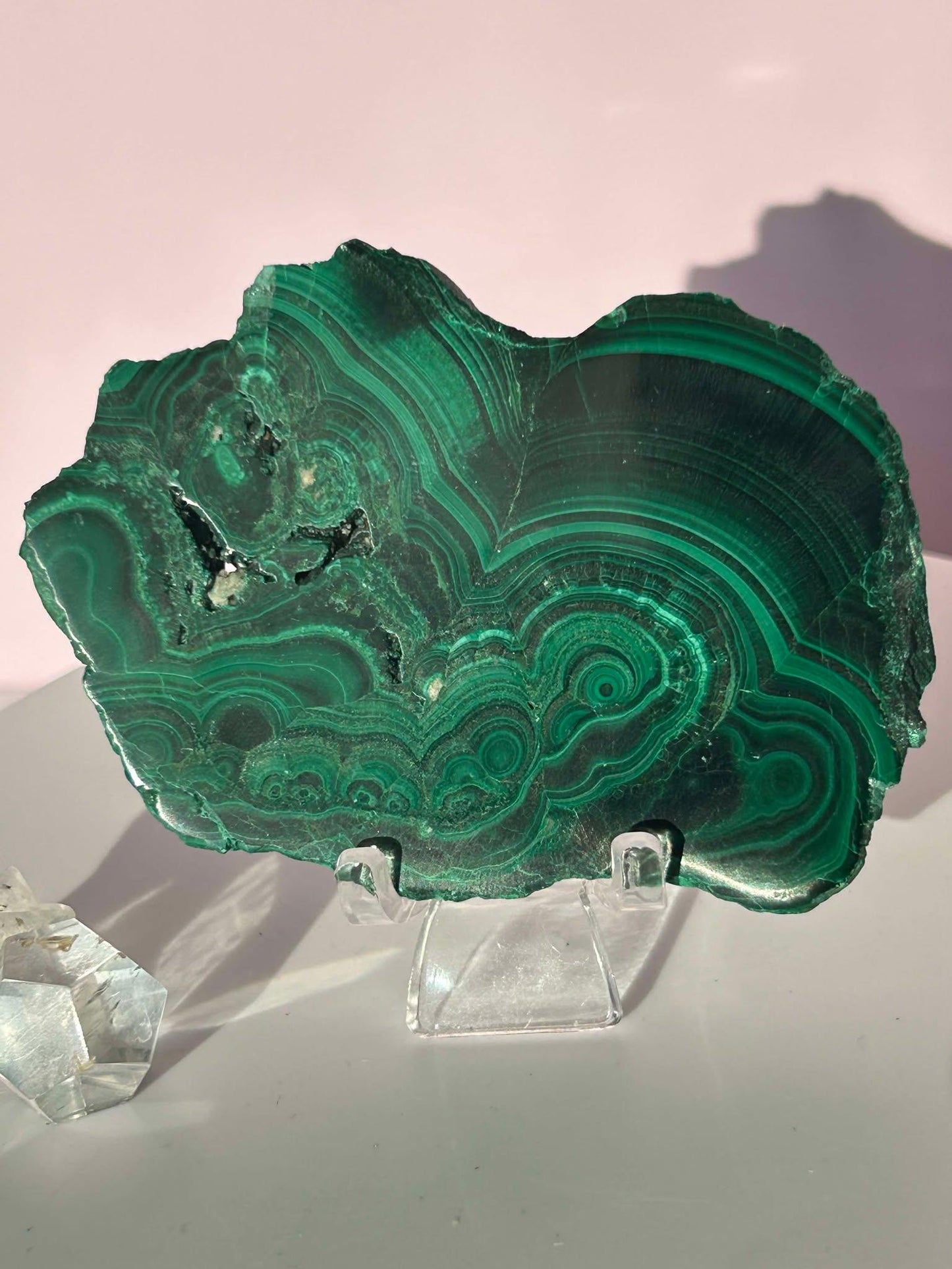Malachite Slab Crystal Heart Chakra April May Crystal Taurus Mother Earth Day Best Friend New School Gift New Business Gift Home Decor
