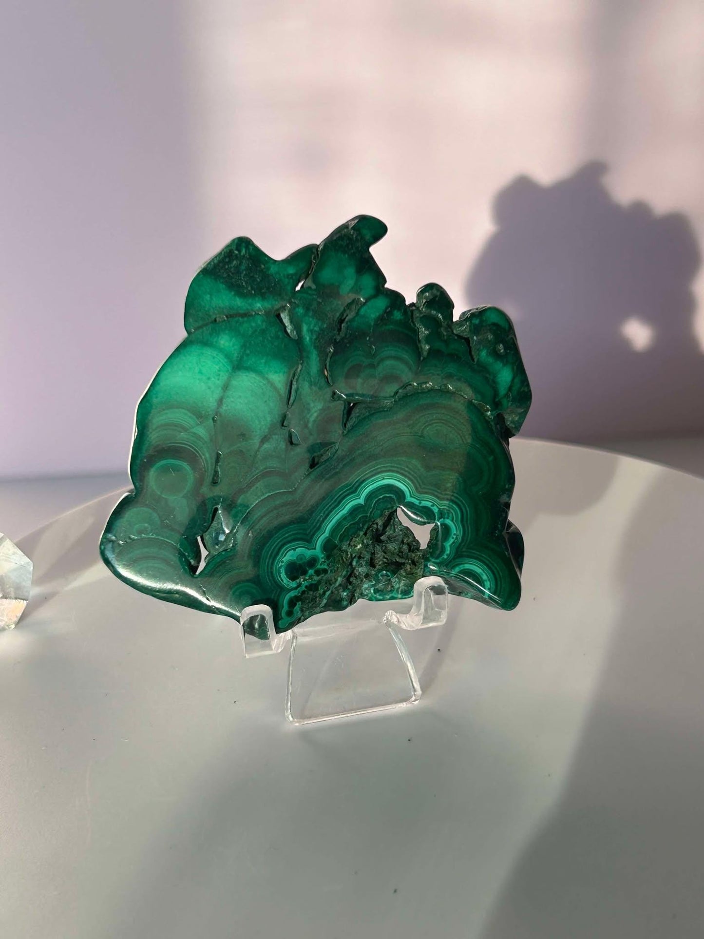Malachite Free Form Crystal Heart Chakra April May Crystal Taurus Mother Earth Day Best Friend New School Gift New Business Gift Home Decor