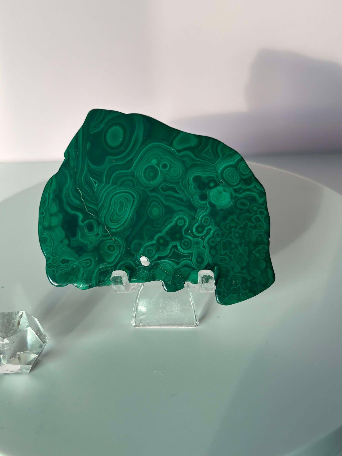 Malachite Slide Crystal Heart Chakra April May Crystal Taurus Mother Earth Day Best Friend New School Gift New Business Gift Home Decor