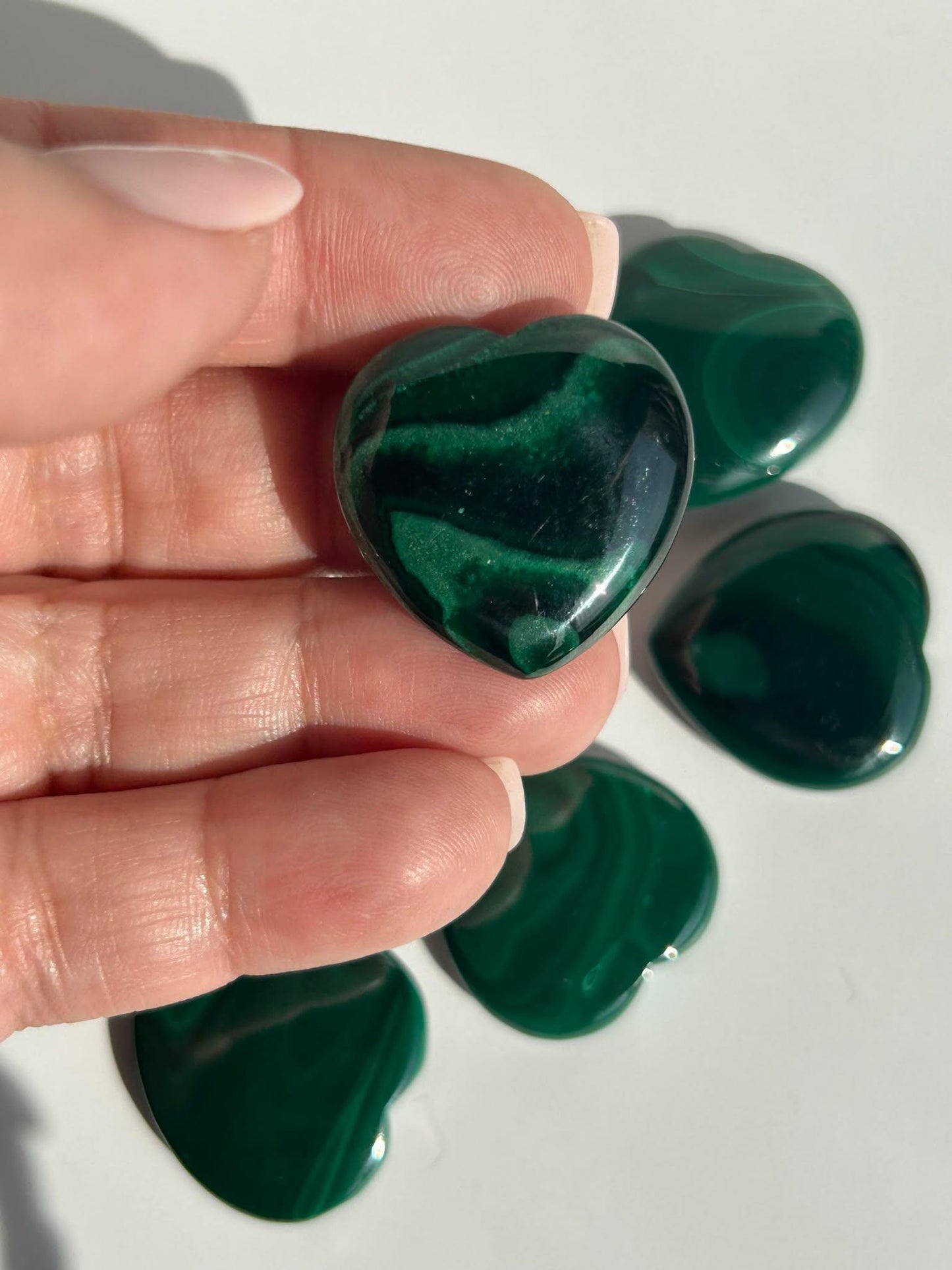 Malachite Mini Heart Crystal Heart Chakra April May Crystal Taurus Mother Earth Day Best Friend New School Gift New Business Gift Home Decor