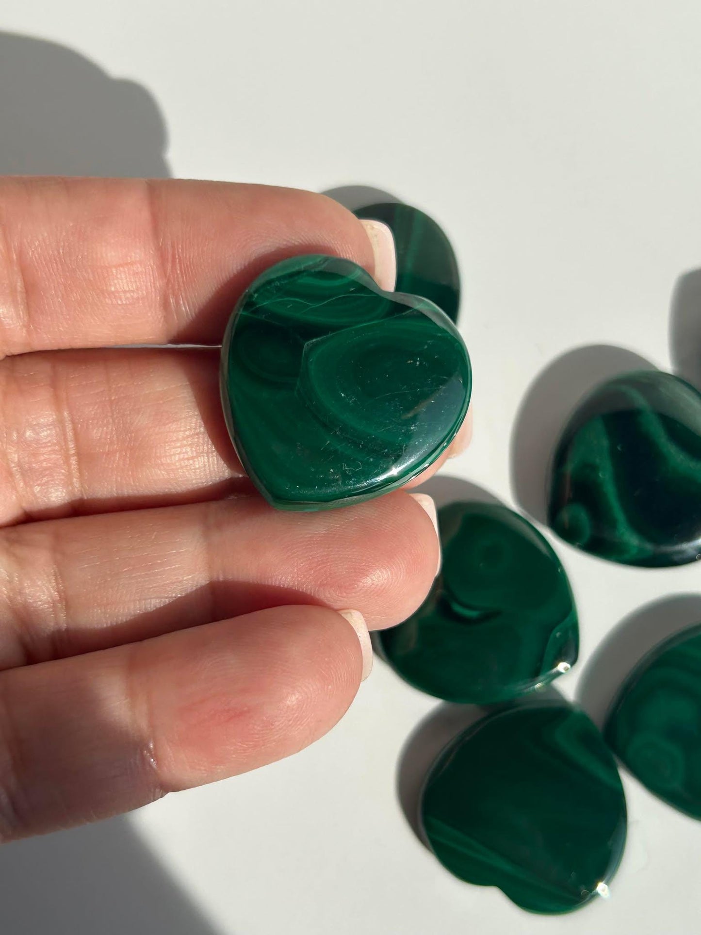 Malachite Mini Heart Crystal Heart Chakra April May Crystal Taurus Mother Earth Day Best Friend New School Gift New Business Gift Home Decor