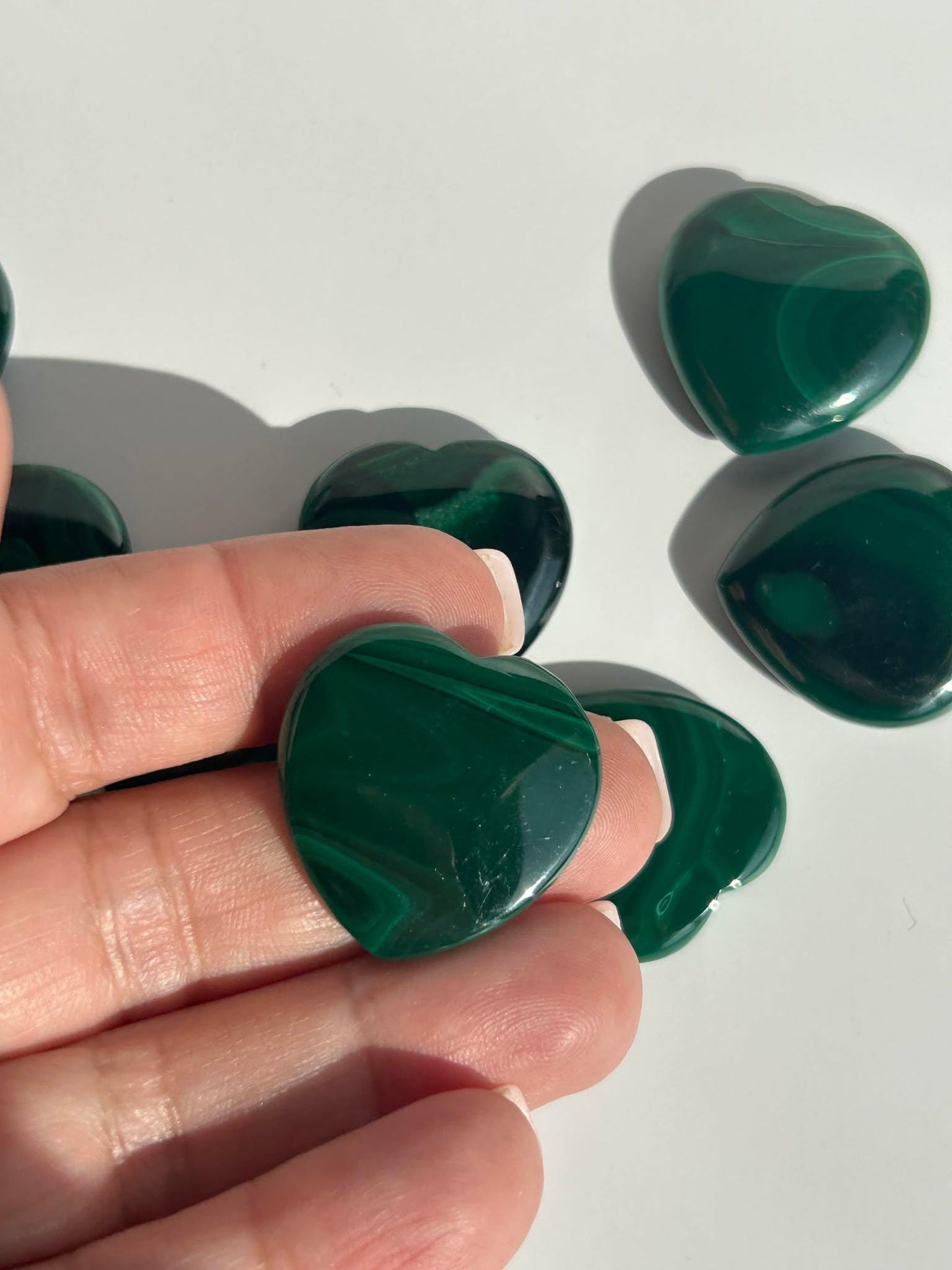 Malachite Mini Heart Crystal Heart Chakra April May Crystal Taurus Mother Earth Day Best Friend New School Gift New Business Gift Home Decor