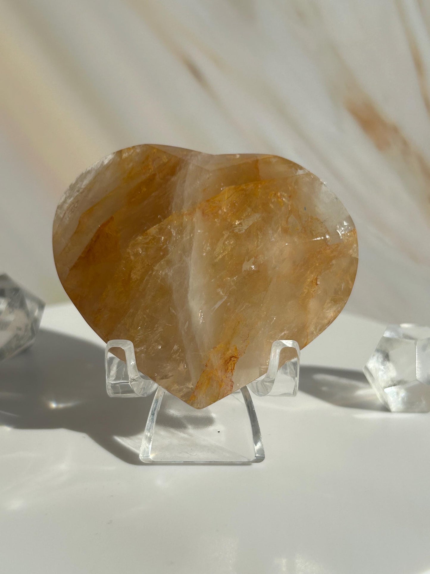 Golden Healer Quartz Heart Solar Plexus Chakra Meditation Crystal Gift Home Decor Reiki Positive Vibes Stone Love Nature Lover Crystals Gift
