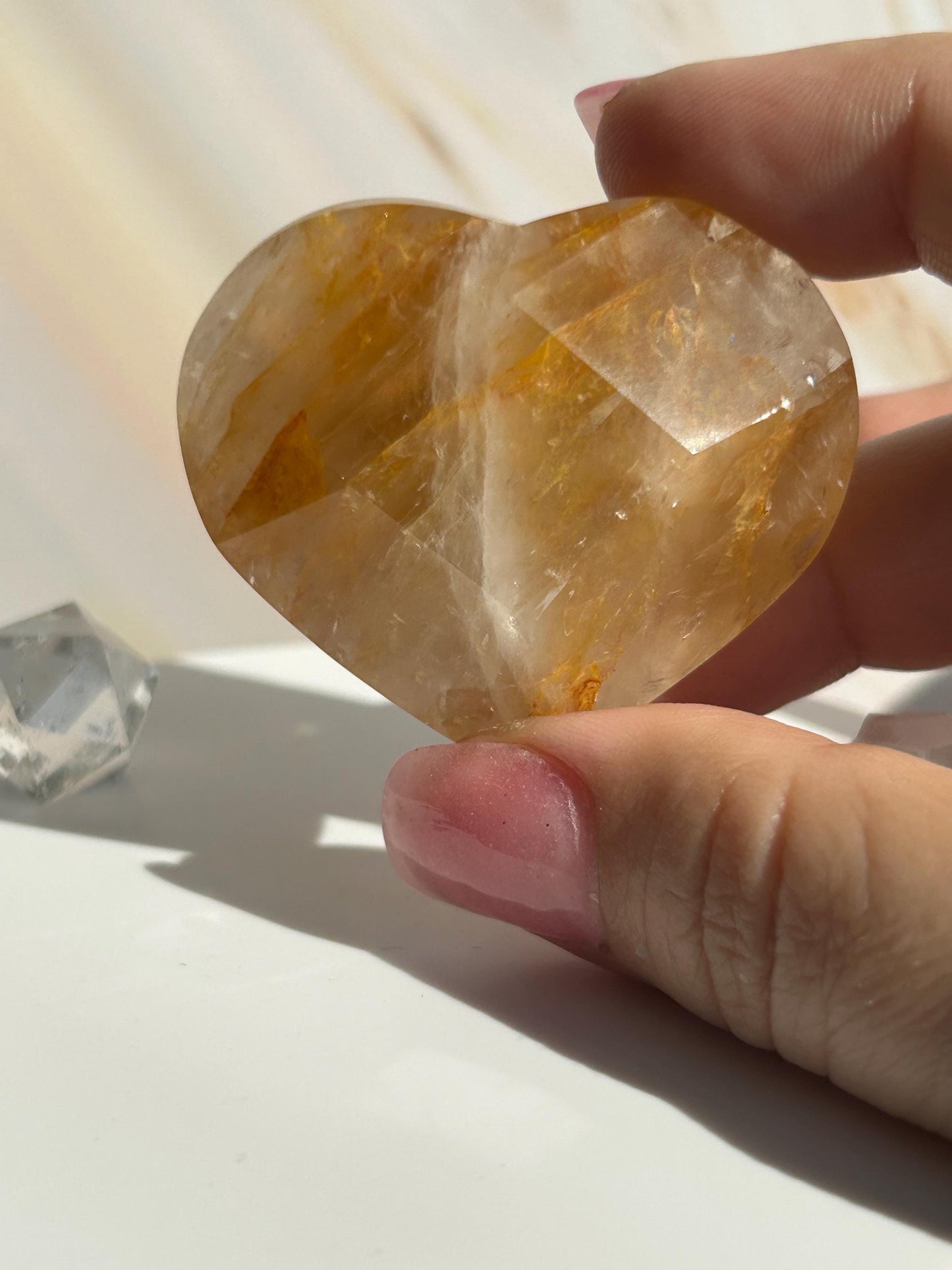 Golden Healer Quartz Heart Solar Plexus Chakra Meditation Crystal Gift Home Decor Reiki Positive Vibes Stone Love Nature Lover Crystals Gift