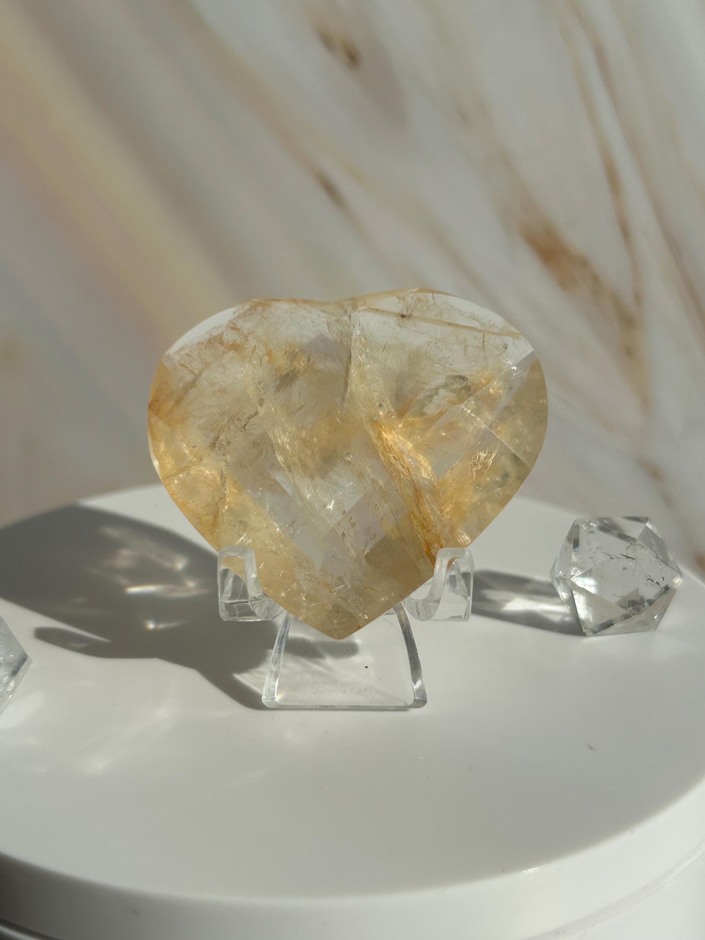 Golden Healer Quartz Heart Solar Plexus Chakra Meditation Crystal Gift Home Decor Reiki Positive Vibes Stone Love Nature love Crystals Gift