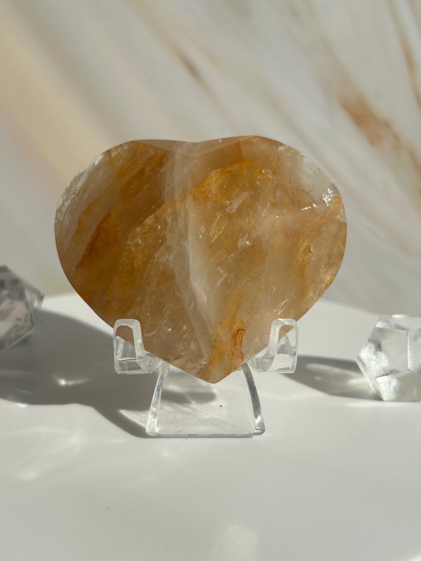Golden Healer Quartz Heart Solar Plexus Chakra Meditation Crystal Gift Home Decor Reiki Positive Vibes Stone Love Nature Lover Crystals Gift