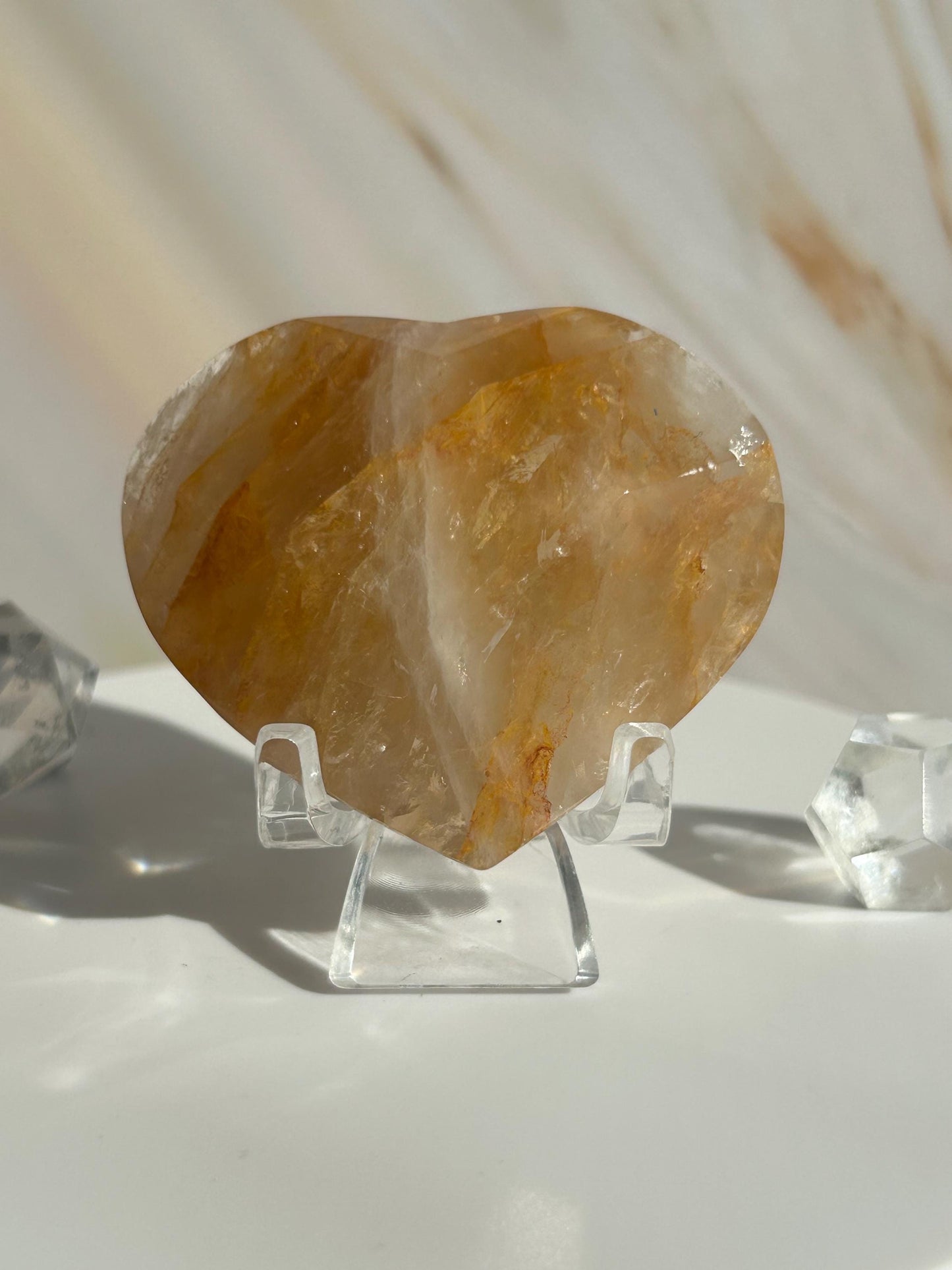 Golden Healer Quartz Heart Solar Plexus Chakra Meditation Crystal Gift Home Decor Reiki Positive Vibes Stone Love Nature Lover Crystals Gift