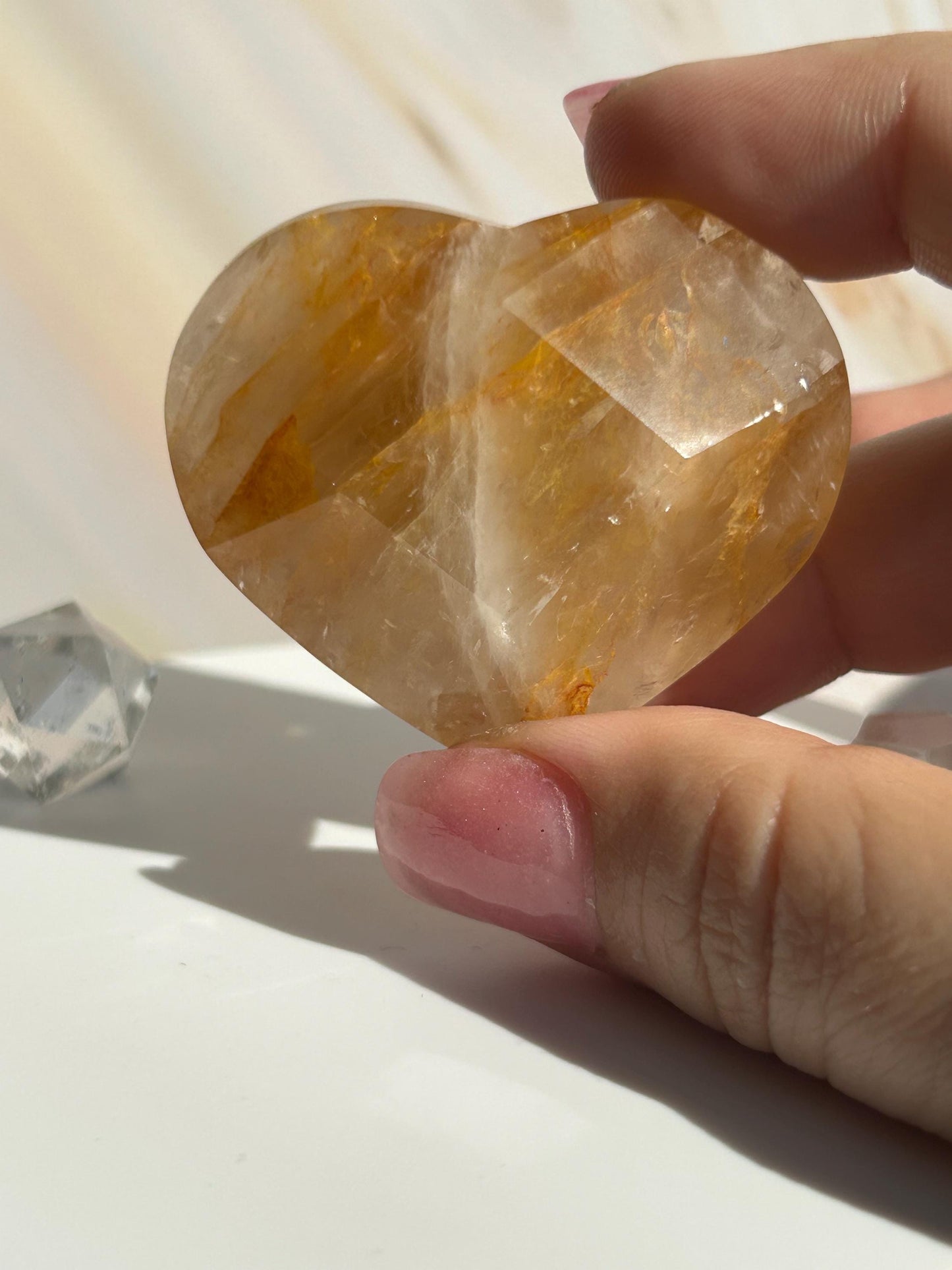 Golden Healer Quartz Heart Solar Plexus Chakra Meditation Crystal Gift Home Decor Reiki Positive Vibes Stone Love Nature Lover Crystals Gift