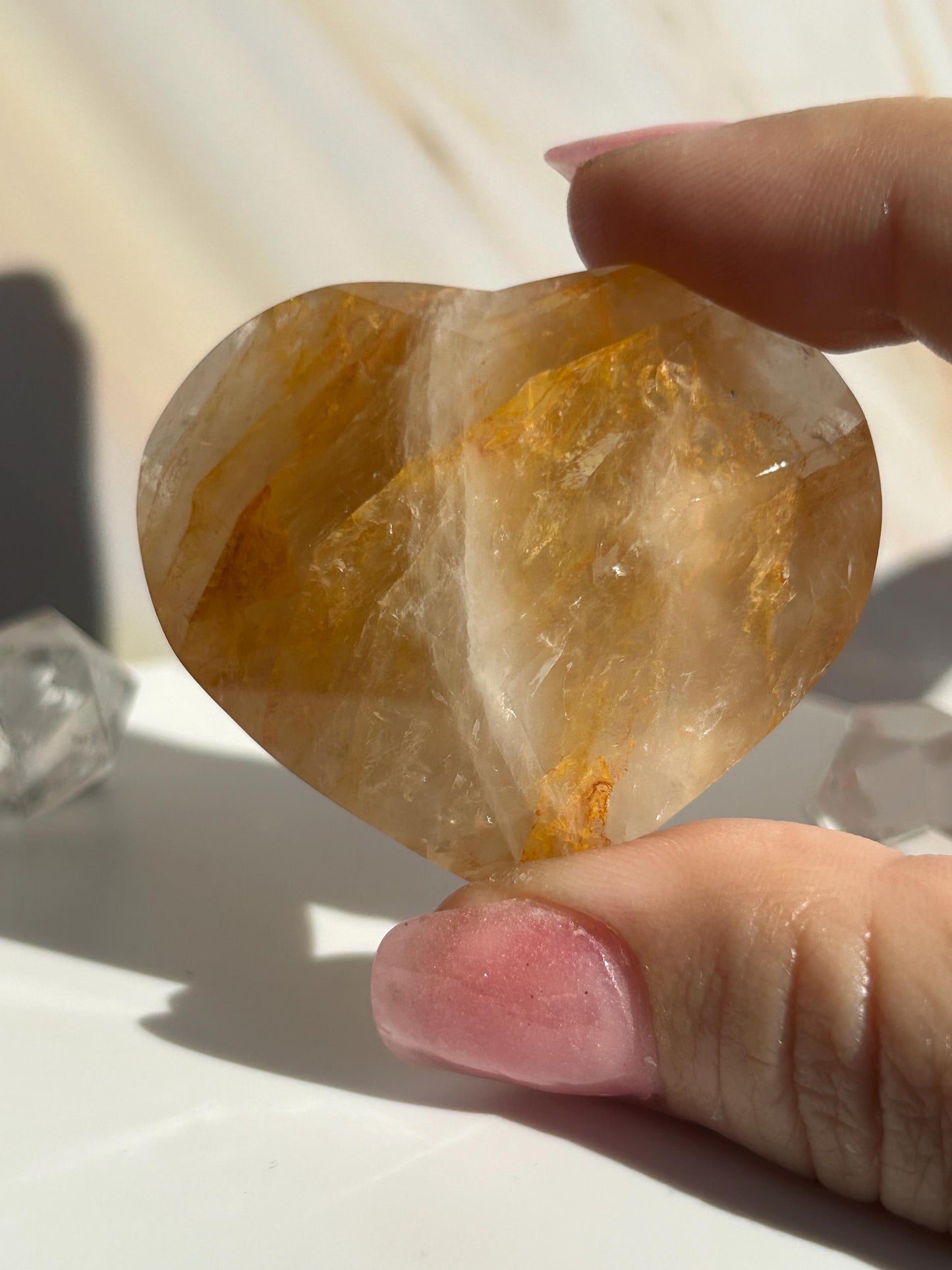 Golden Healer Quartz Heart Solar Plexus Chakra Meditation Crystal Gift Home Decor Reiki Positive Vibes Stone Love Nature Lover Crystals Gift
