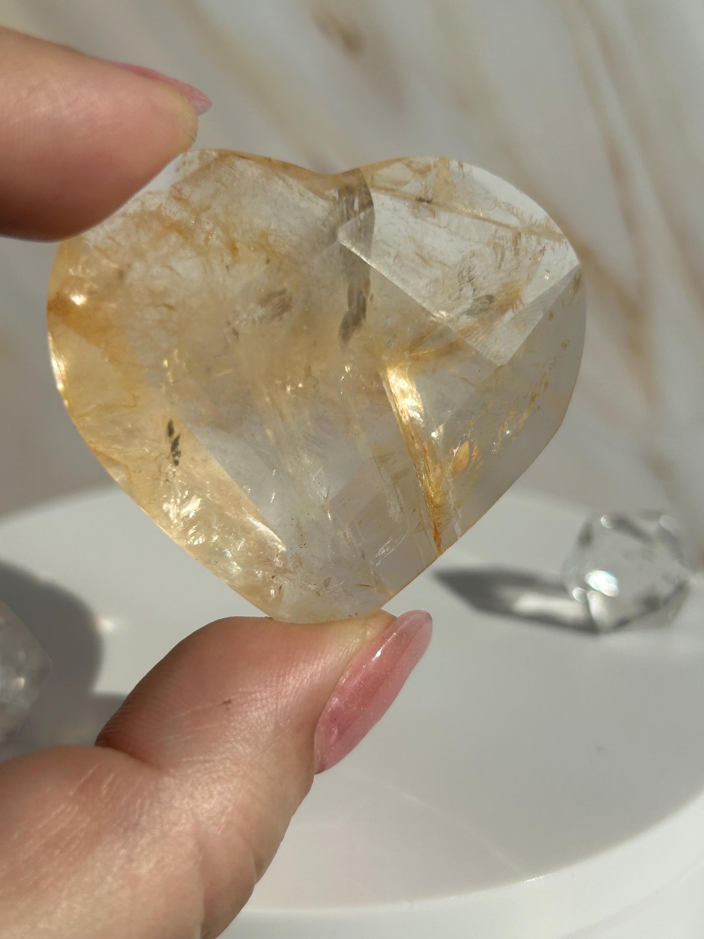 Golden Healer Quartz Heart Solar Plexus Chakra Meditation Crystal Gift Home Decor Reiki Positive Vibes Stone Love Nature love Crystals Gift