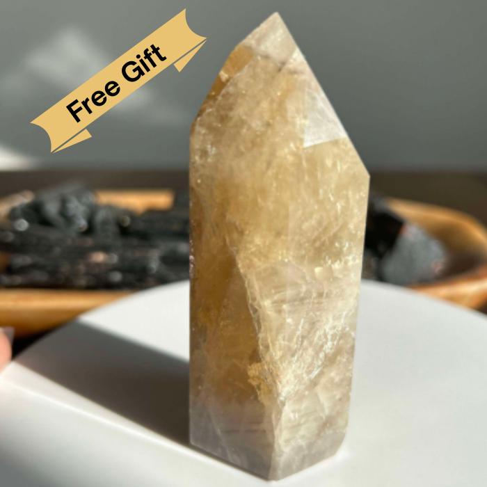 Citrine Crystal Point Feng Shui Solar Plexus November Scorpio Crystal Natural Untreated New Business Gift Graduation New Beginning New job