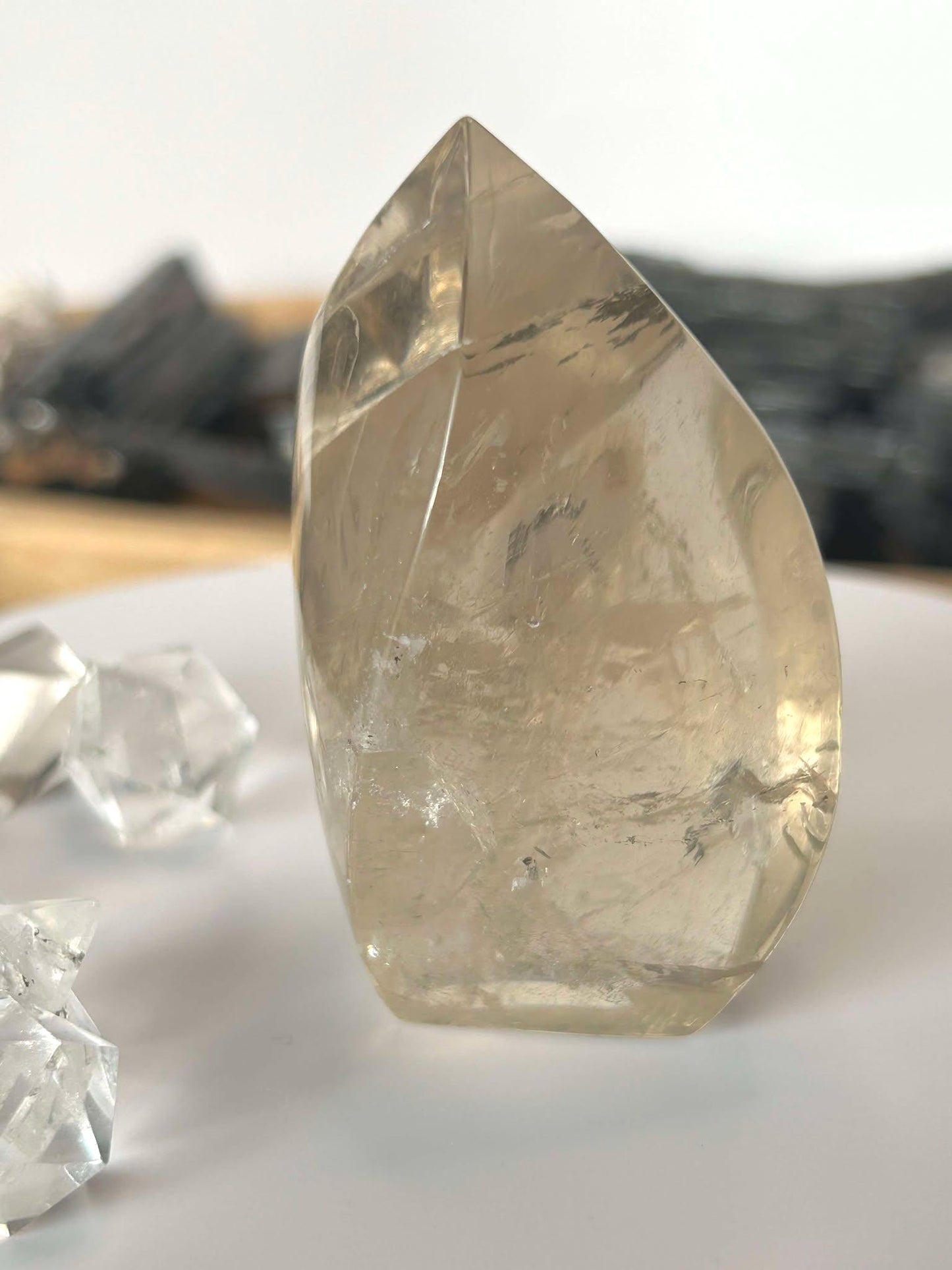 Citrine Crystal Flame Feng Shui Solar Plexus November Scorpio Crystal Natural Untreated New Business Gift Graduation New Beginning New job