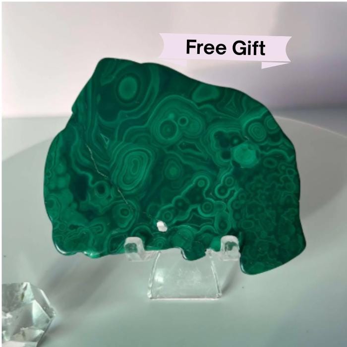 Malachite Slide Crystal Heart Chakra April May Crystal Taurus Mother Earth Day Best Friend New School Gift New Business Gift Home Decor
