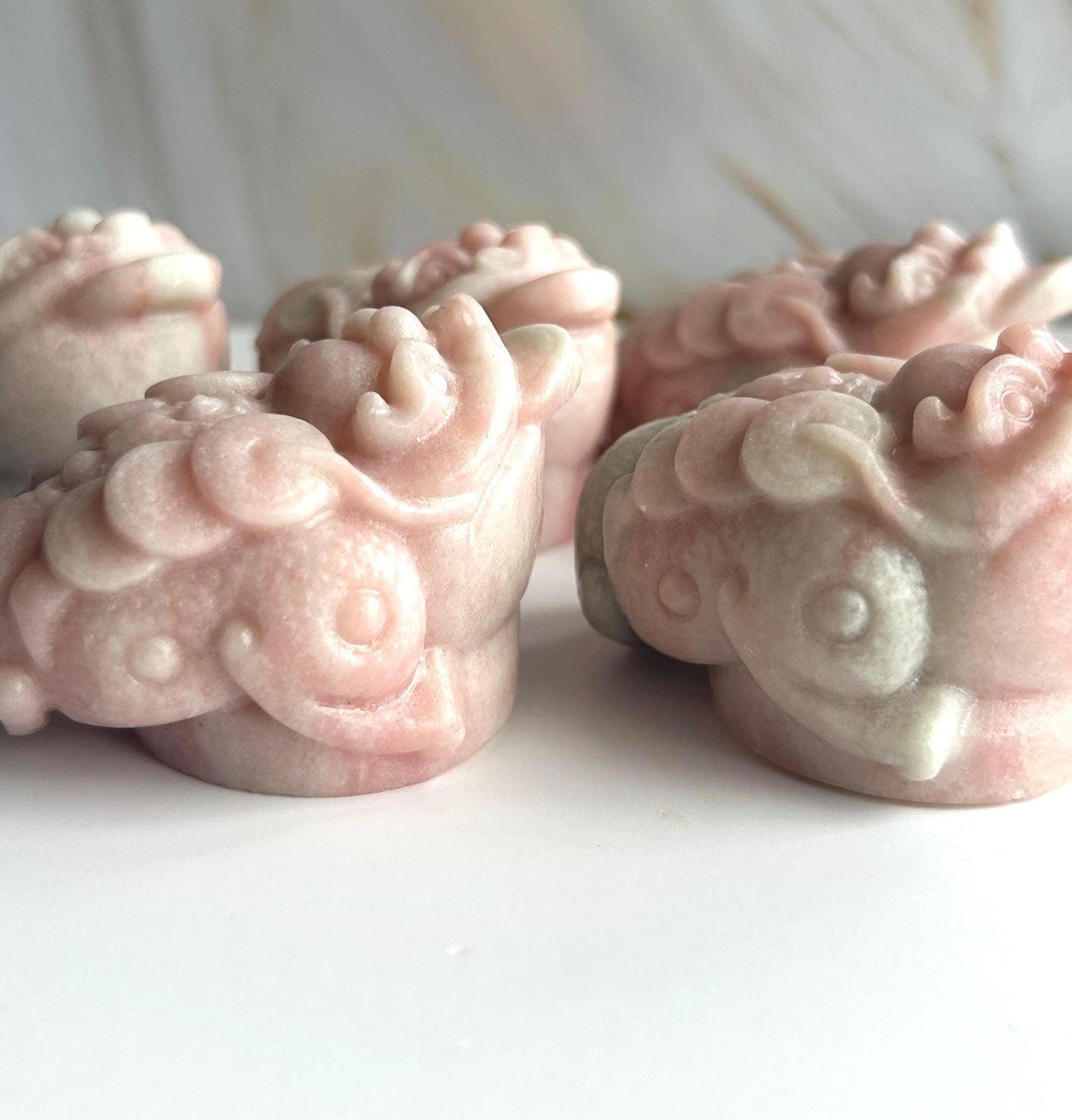 Money Toad Pink Opal Carved Feng Shui Home Decor Crystal Lover birthdays housewarmings Gift Office Desk Bedroom Bridesmaid Baby Shower